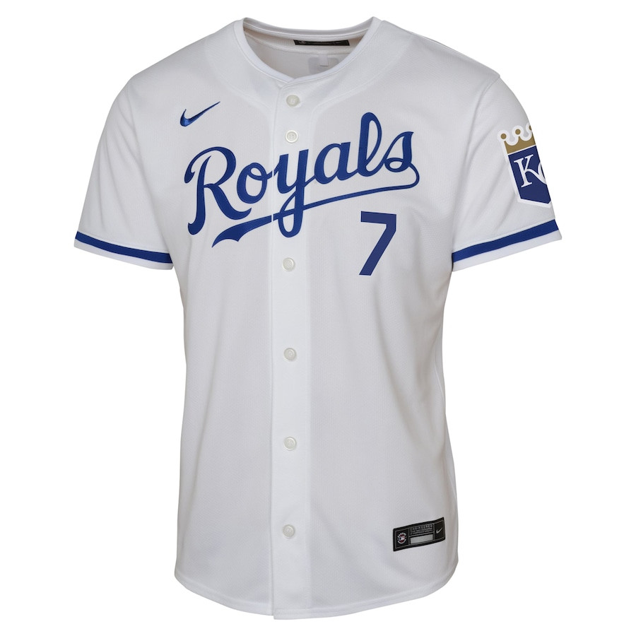 Bobby Witt Jr. 7 Kansas City Royals Home Limited Player White MLB Jersey Youth