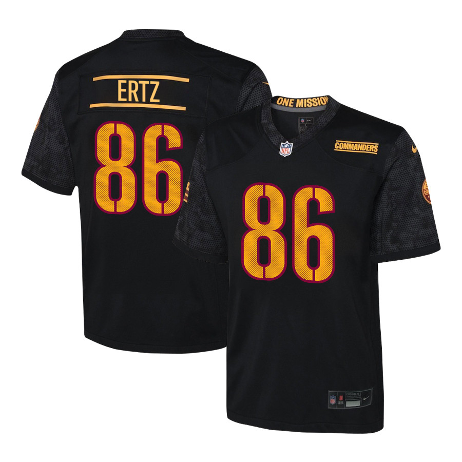 Zach Ertz 86 Washington Commanders Game Black NFL Jersey Youth