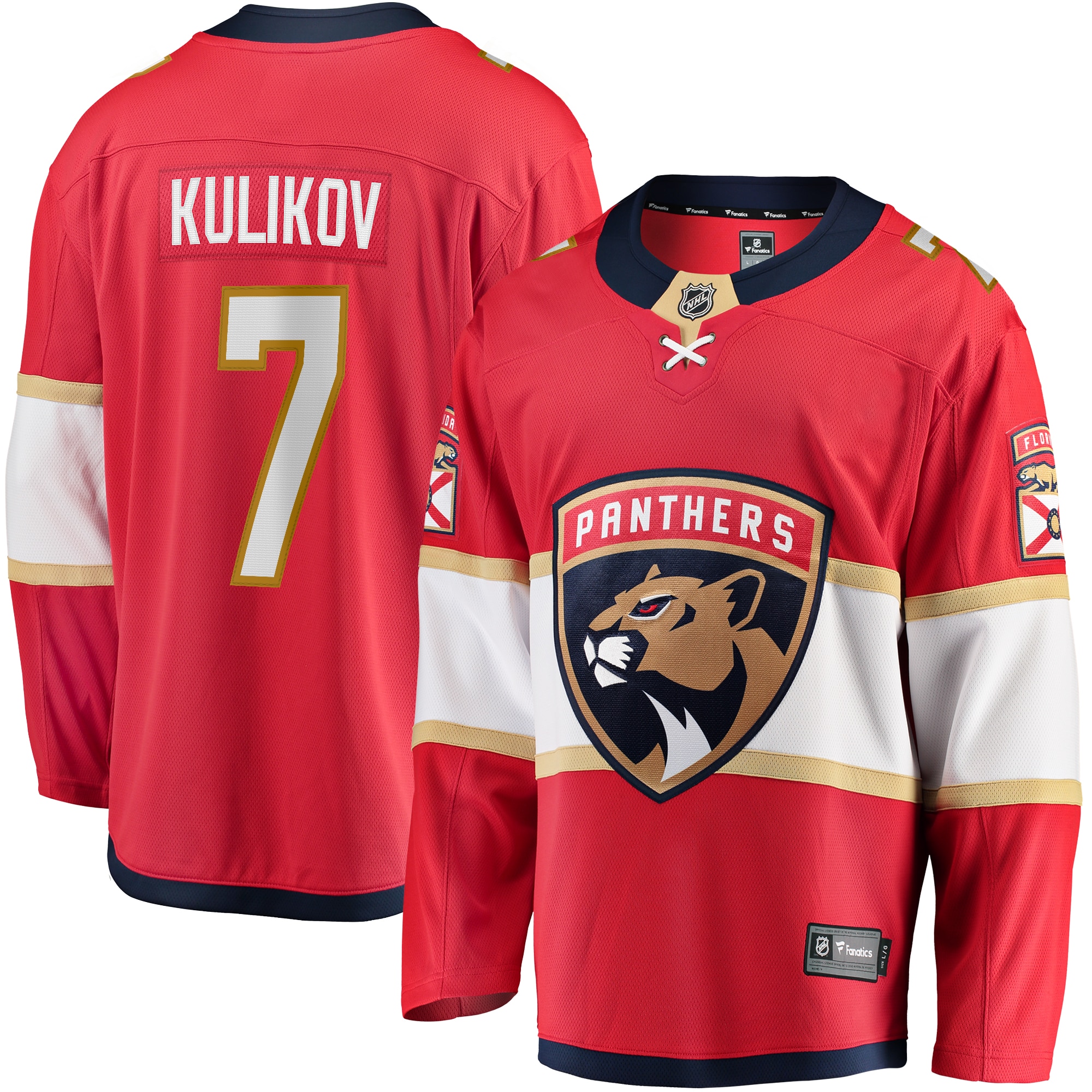Florida Panthers Dmitry Kulikov Red Premier Breakaway Player NHL Jersey Men's