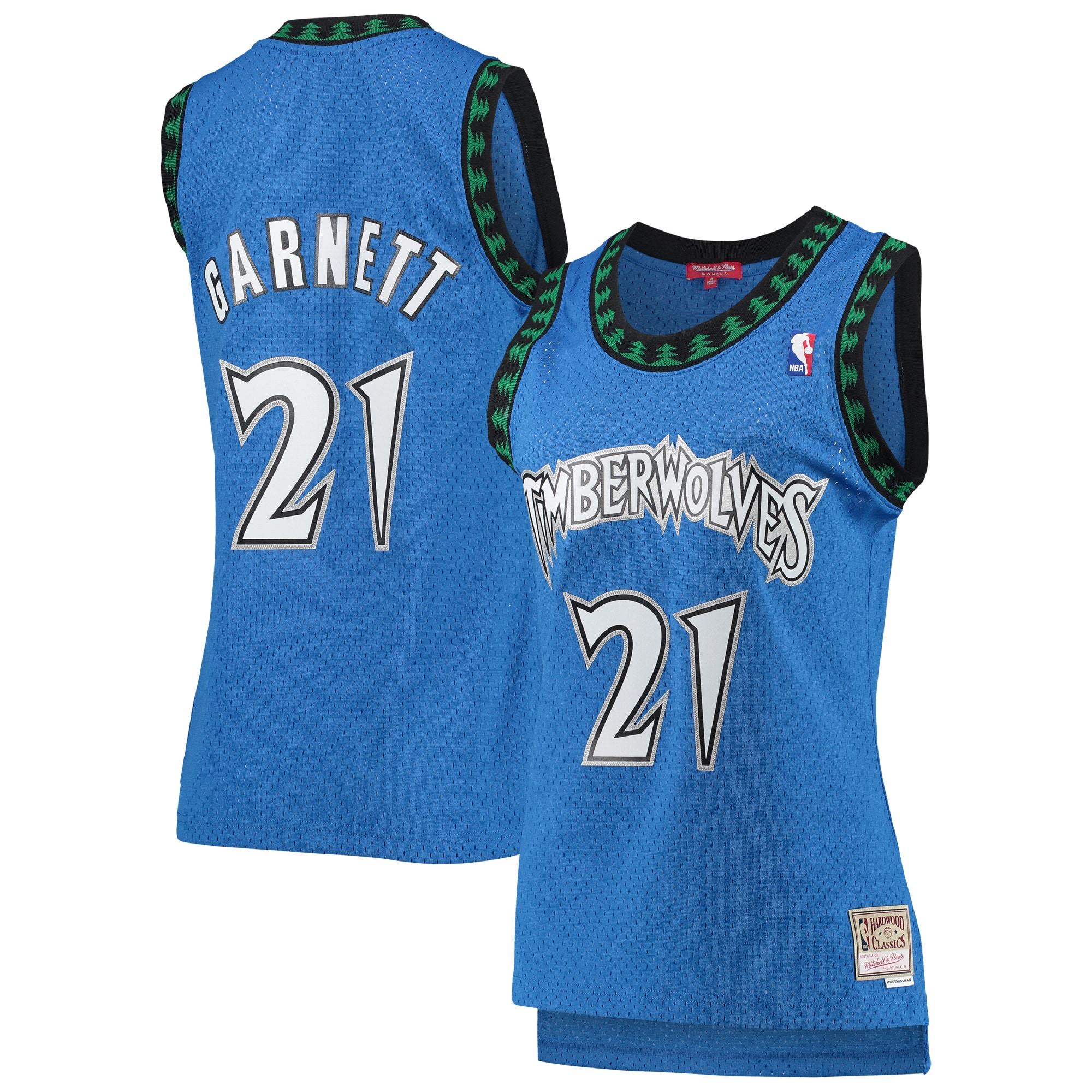 Mitchell Ness Kevin Garnett Blue Minnesota Timberwolves Hardwood Classics Swingman NBA Jersey Women's