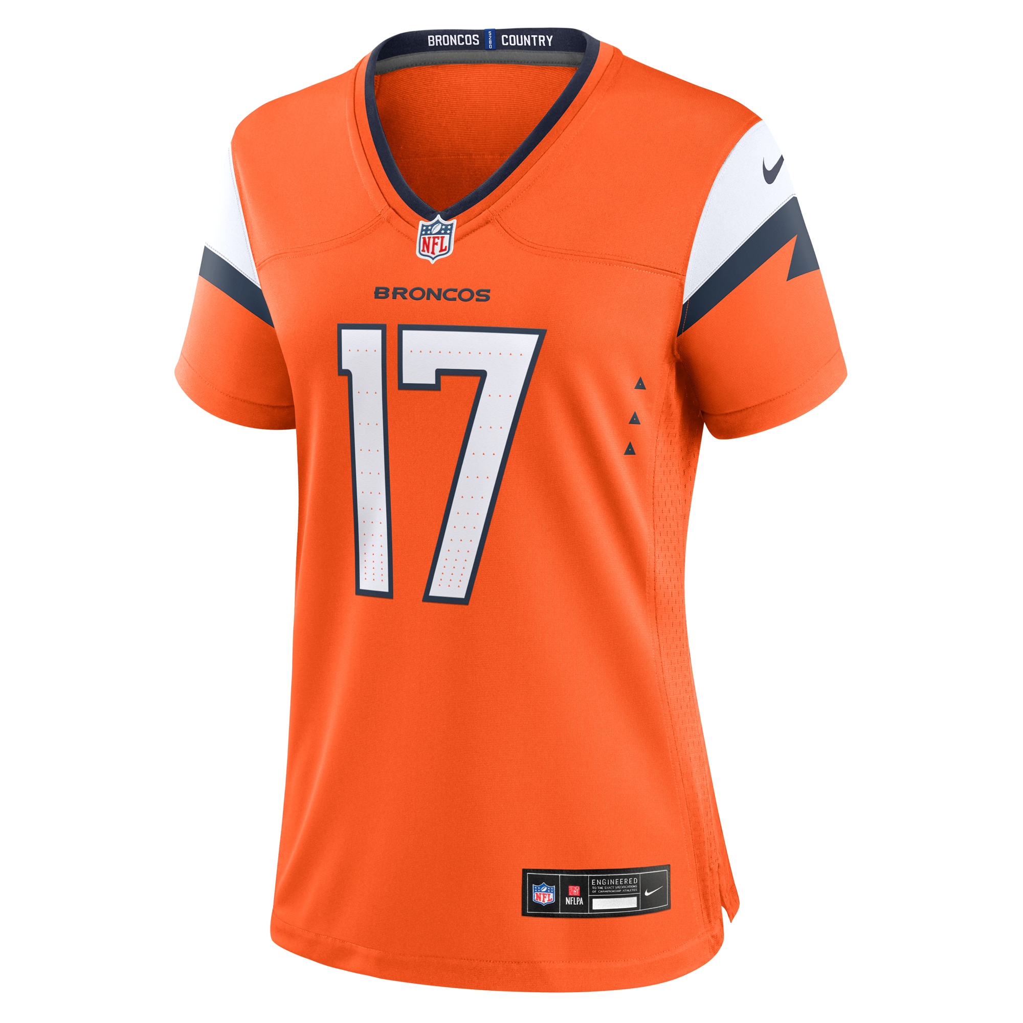 Denver Broncos Devaughn Vele Orange Team Game NFL Jersey Women's
