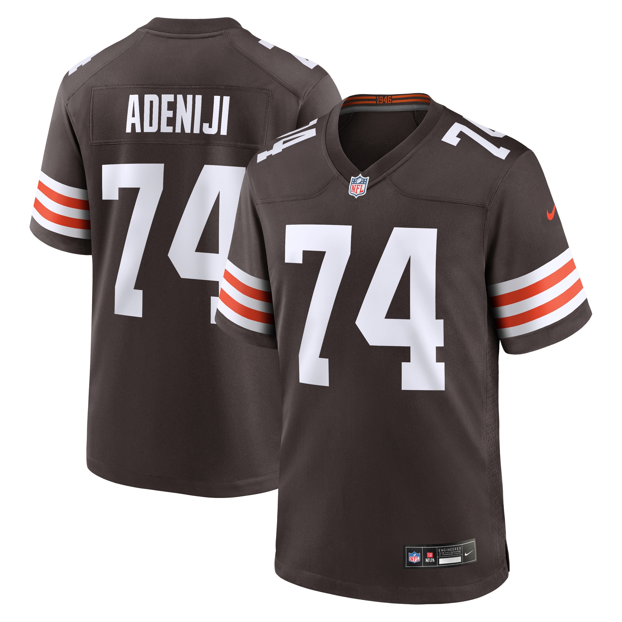Cleveland Browns Hakeem Adeniji Brown Game NFL Jersey Men's