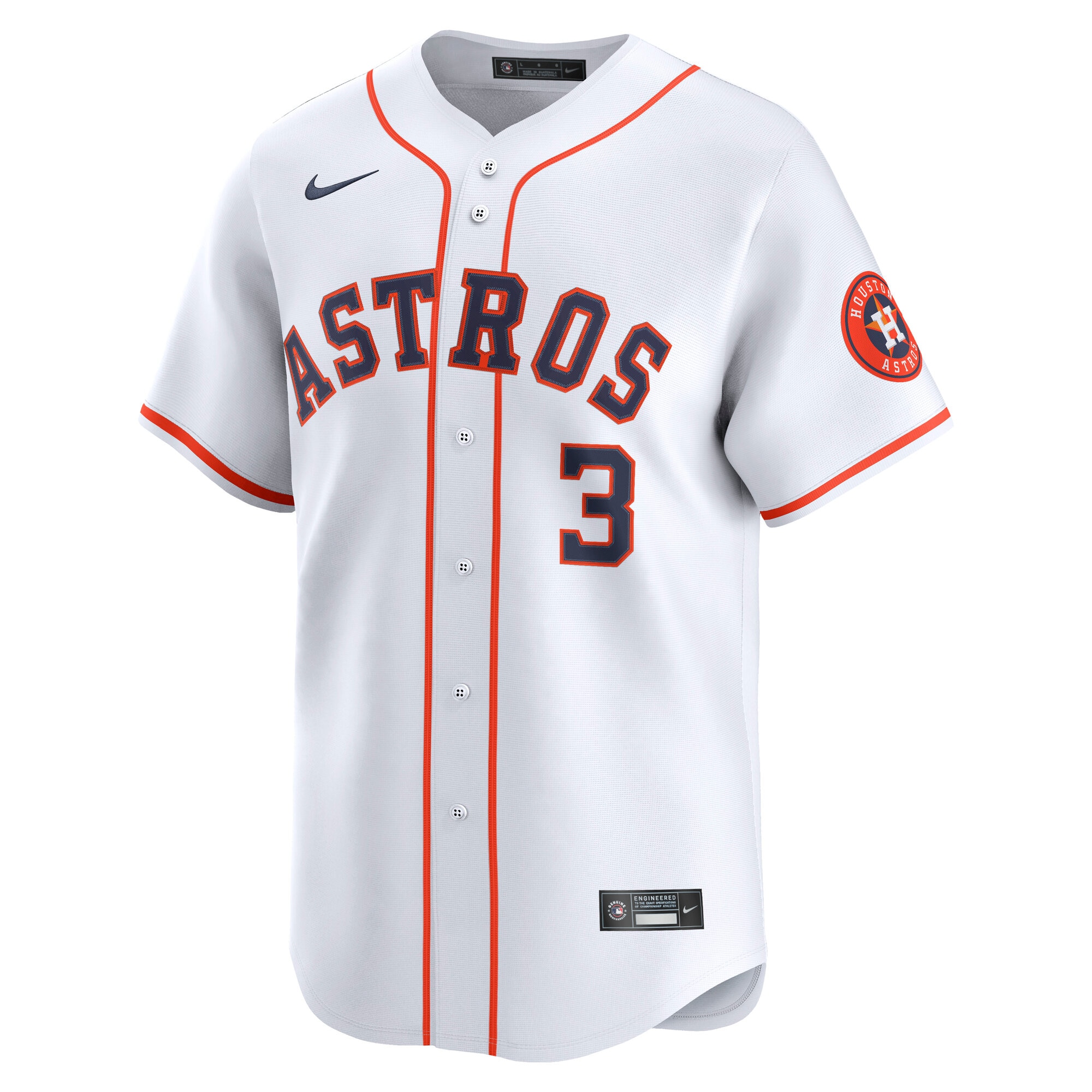 Houston Astros Jeremy Pe?a White Home Limited Player MLB Jersey Men's