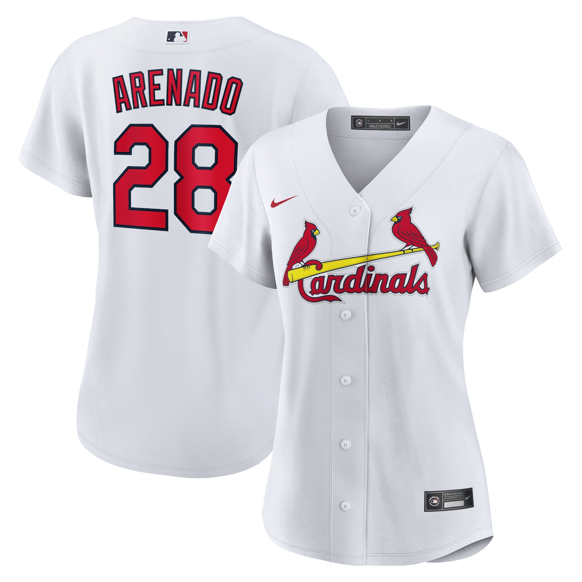 St. Louis Cardinals Nolan Arenado White Home Official Player MLB Jersey Women's