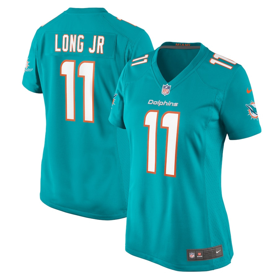 David Long Jr. 11 Miami Dolphins Game Aqua NFL Jersey Women's