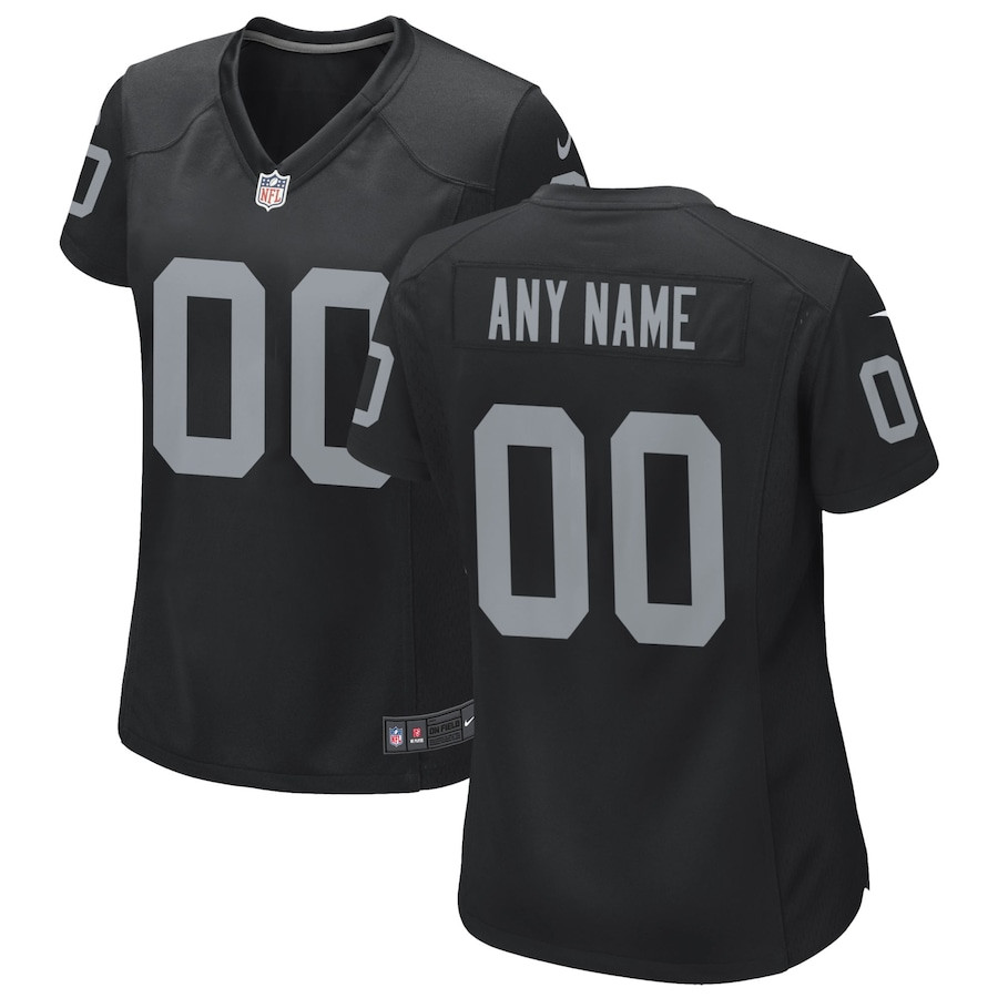 Las Vegas Raiders Custom Game Black NFL Jersey Women's