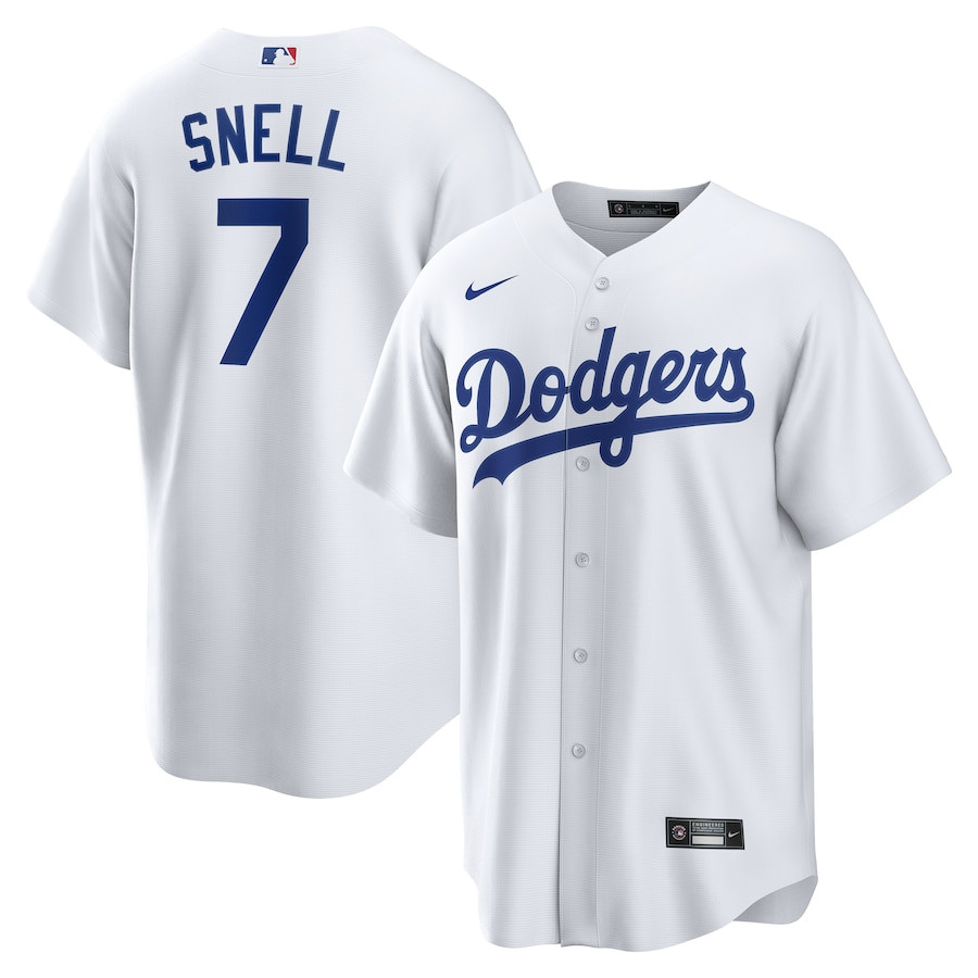 Blake Snell 7 Los Angeles Dodgers Home Player White MLB Jersey Men's