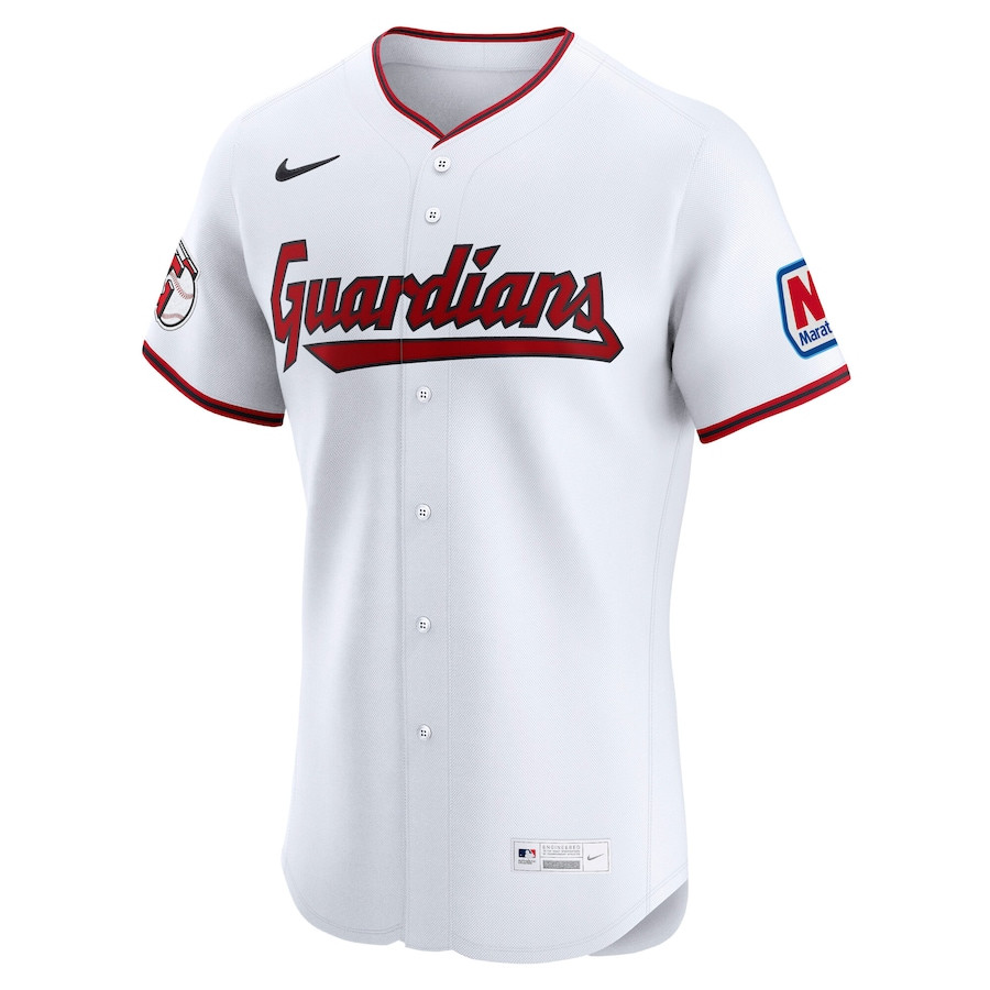 Cleveland Guardians Home Elite White MLB Jersey Men's