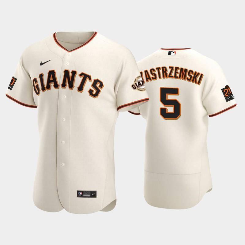 San Francisco Giants 5 Mike Yastrzemski Cream Home MLB Jersey Men's