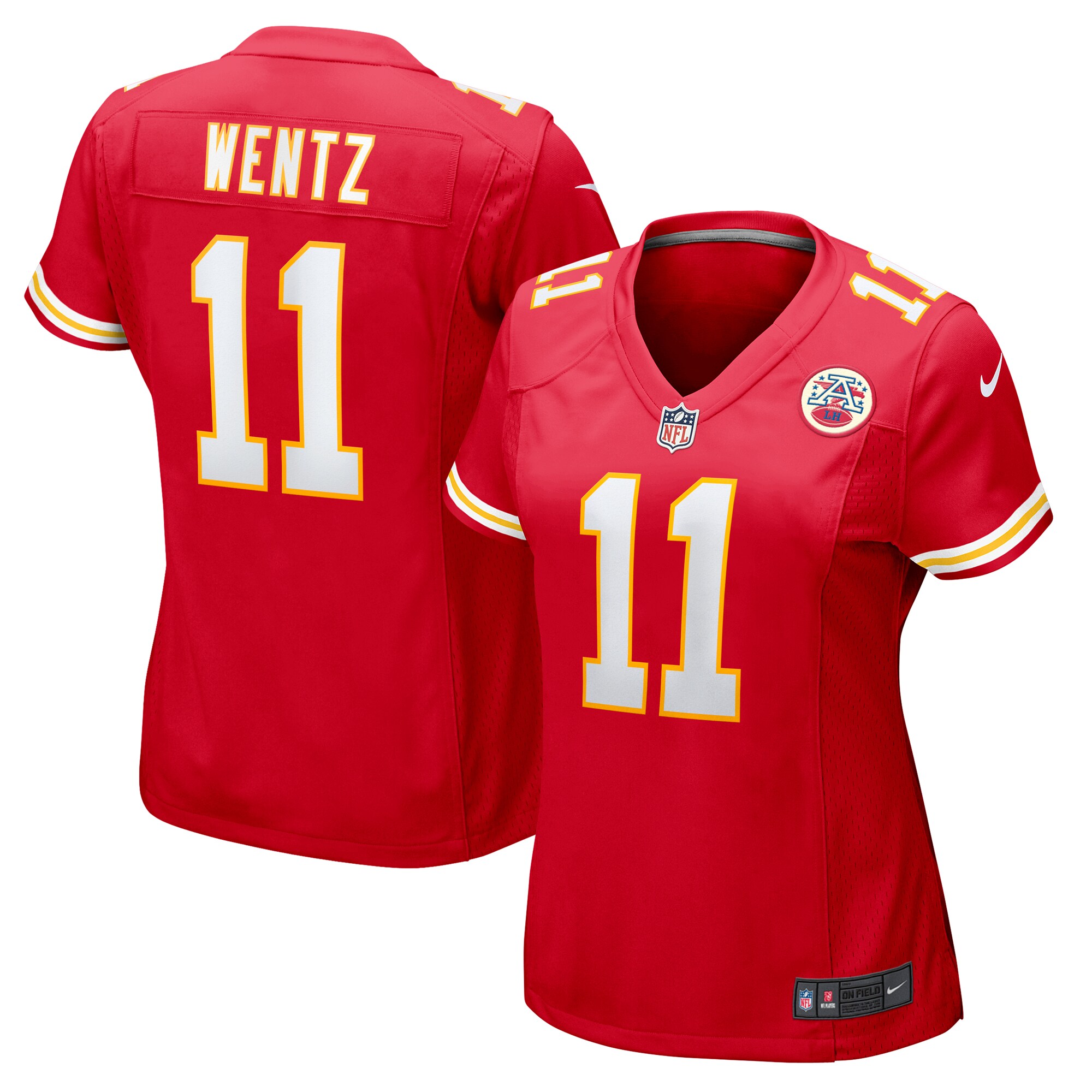 Kansas City Chiefs Carson Wentz Red Game NFL Jersey Women's