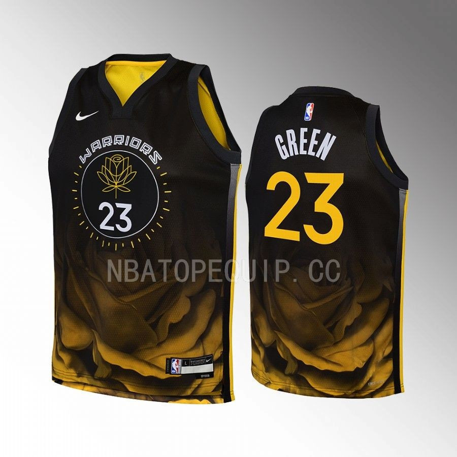 Golden State Warriors Draymond Green 23 City Edition Blac Swingman NBA Jersey Youth
