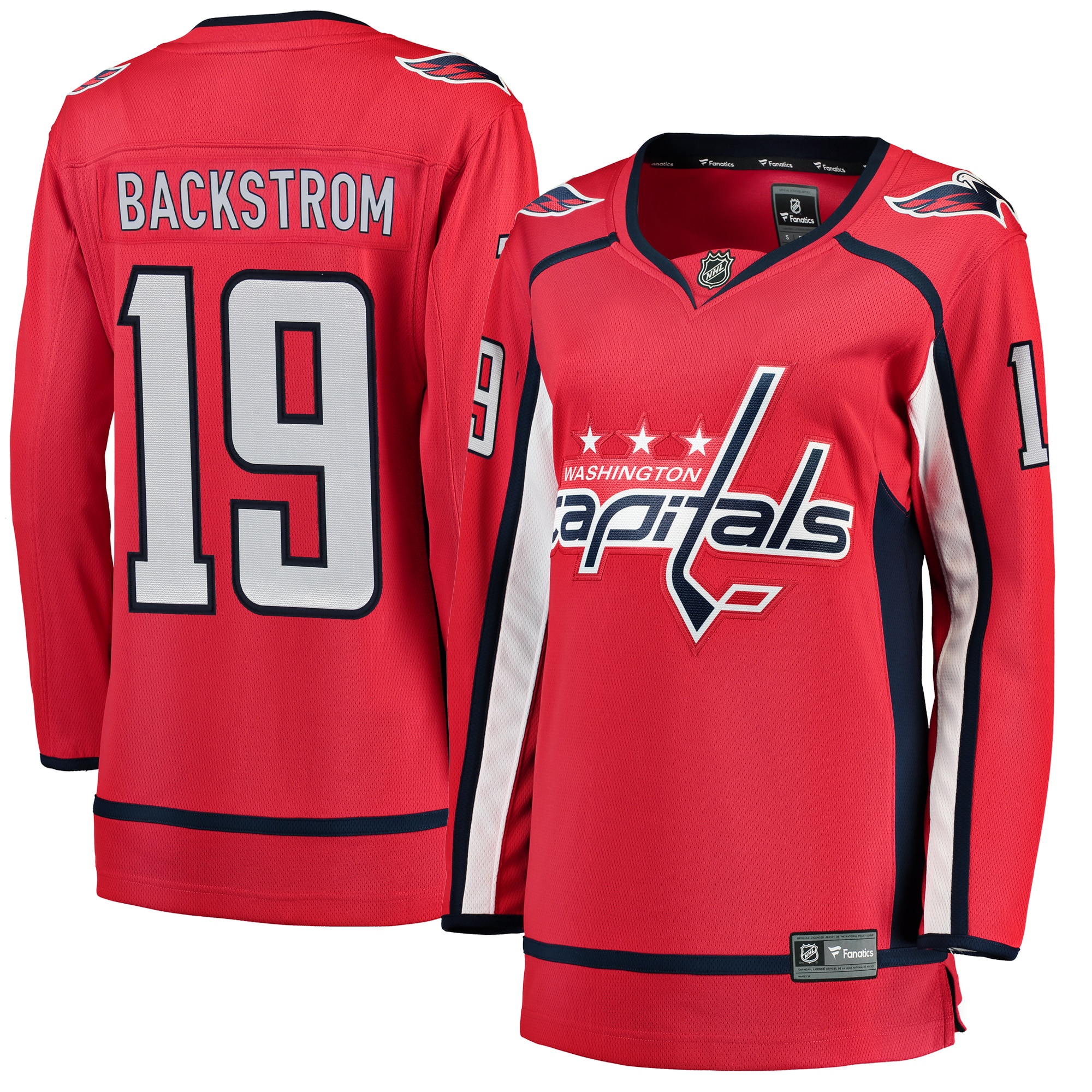 Washington Capitals Nicklas Backstrom Red Home Breakaway Player NHL Jersey Women's