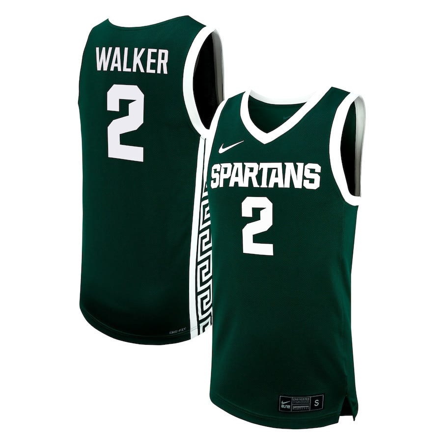 Tyson Walker 2 Michigan State Spartans Green NCAA Jersey Men's