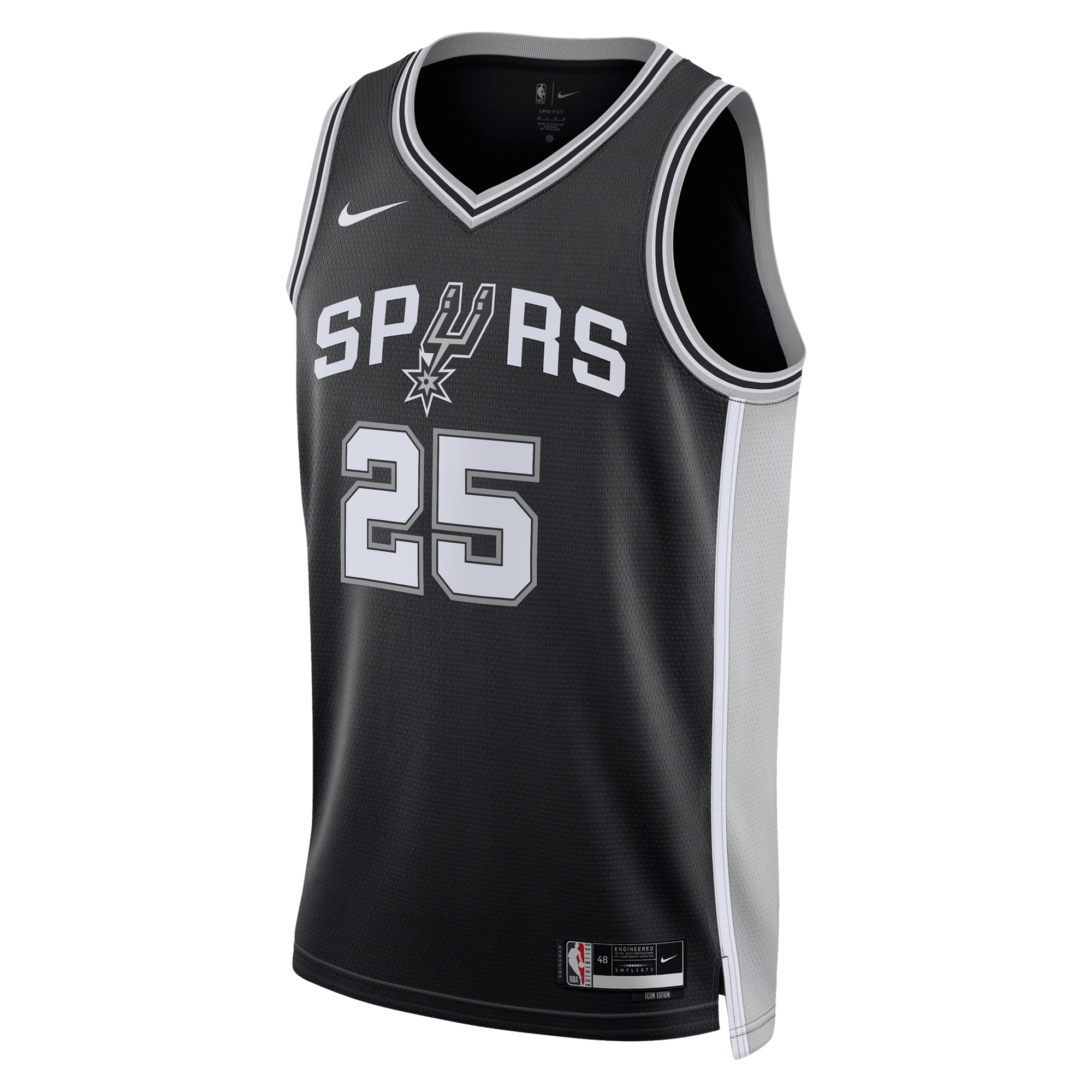 San Antonio Spurs Icon Edition Swingman Black Sidy Cissok Unisex NBA Jersey Unisex