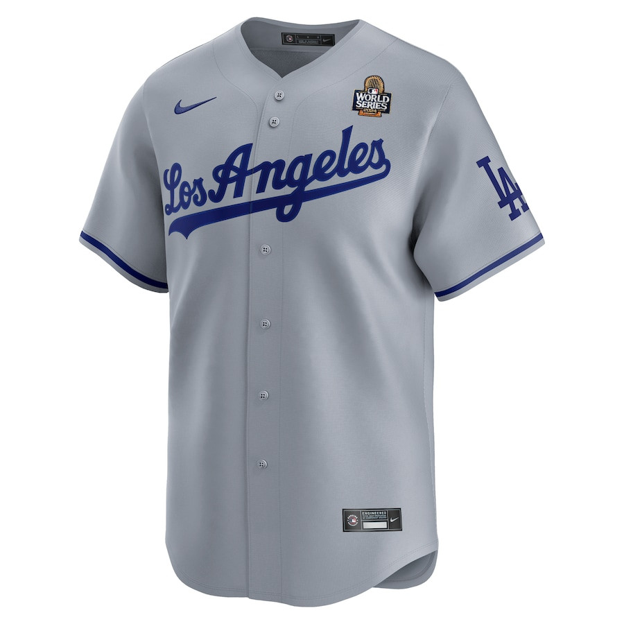 Los Angeles Dodgers 2024 World Series Road Limited Gray MLB Jersey Men's