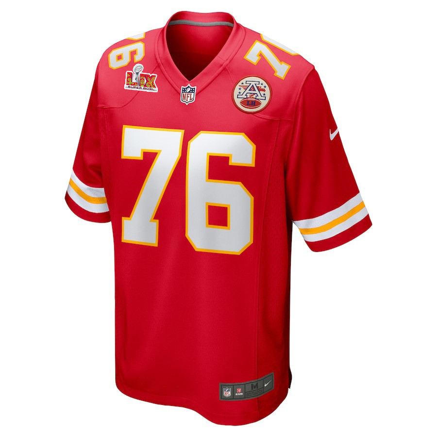 Kingsley Suamataia #76 Kansas City Chiefs Super Bowl LIX Red NFL Jersey Men's