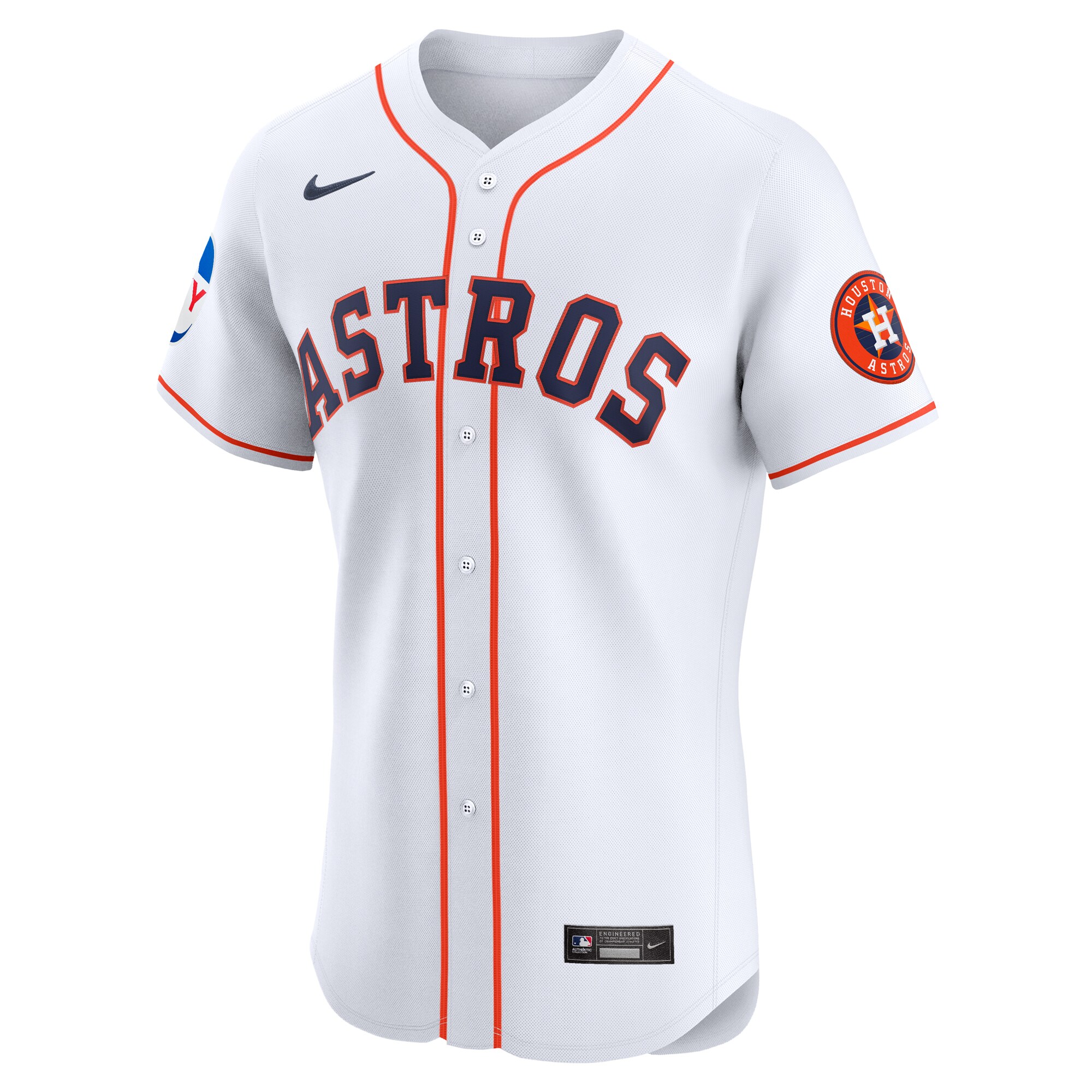 Houston Astros White Home Elite Patch MLB Jersey Men's