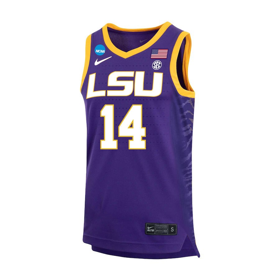 Izzy Besselman 14 LSU Tigers 2023 Purple NCAA Jersey Men's
