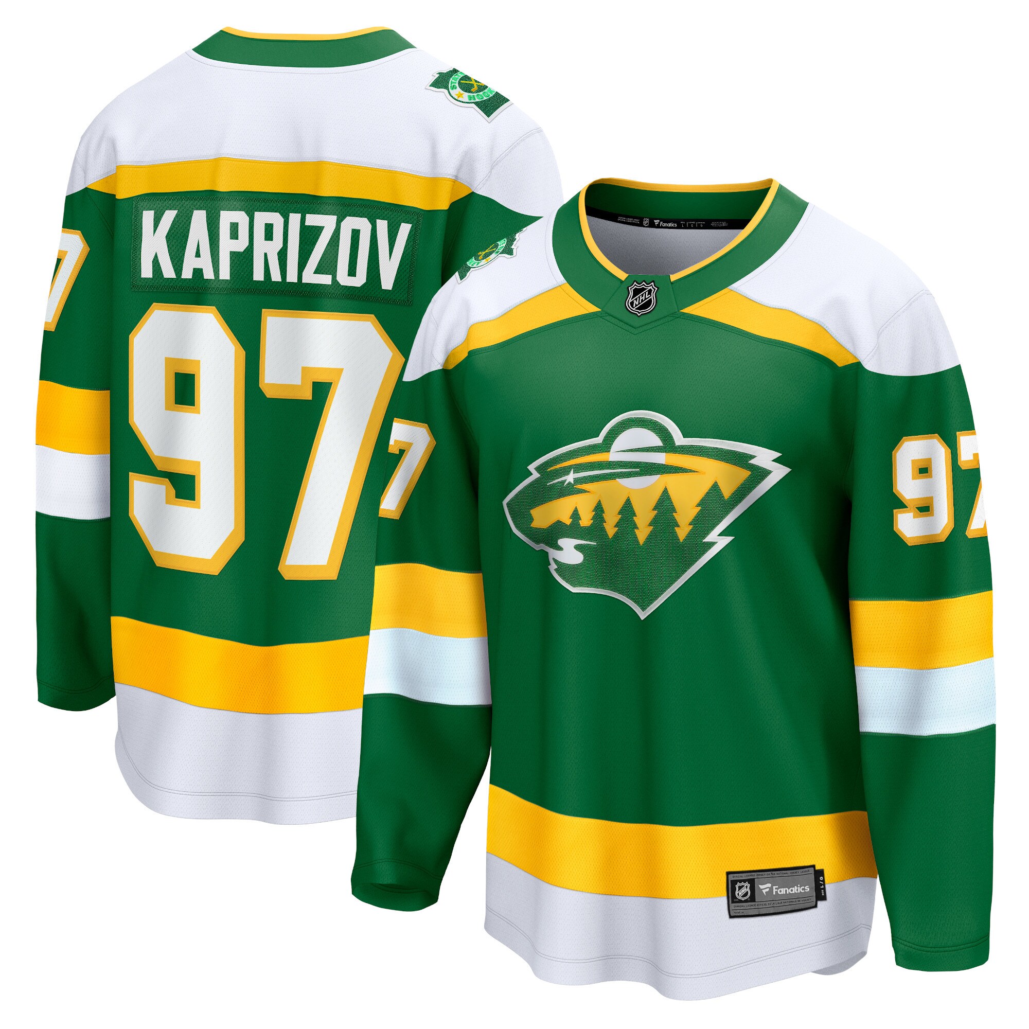 Minnesota Wild Kirill Kaprizov Green Alternate Premier Breakaway Player NHL Jersey Men's