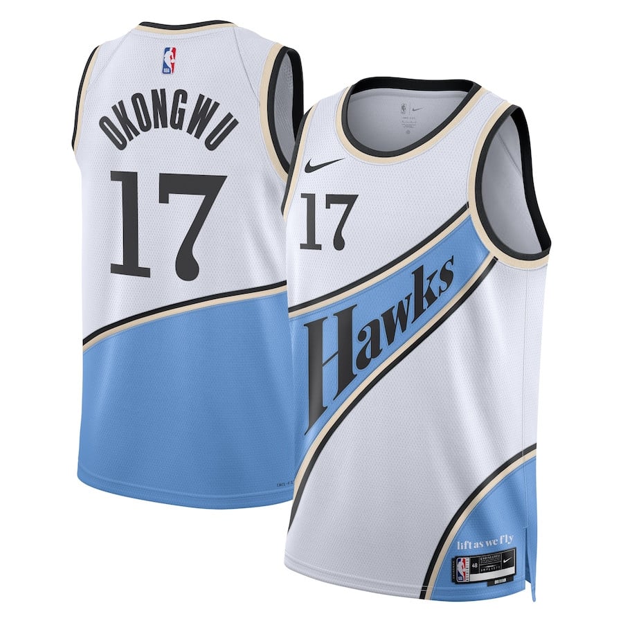 Onyeka Okongwu 17 Atlanta Hawks Unisex 2024/25 Swingman Player City Editio White NBA Jersey Unisex
