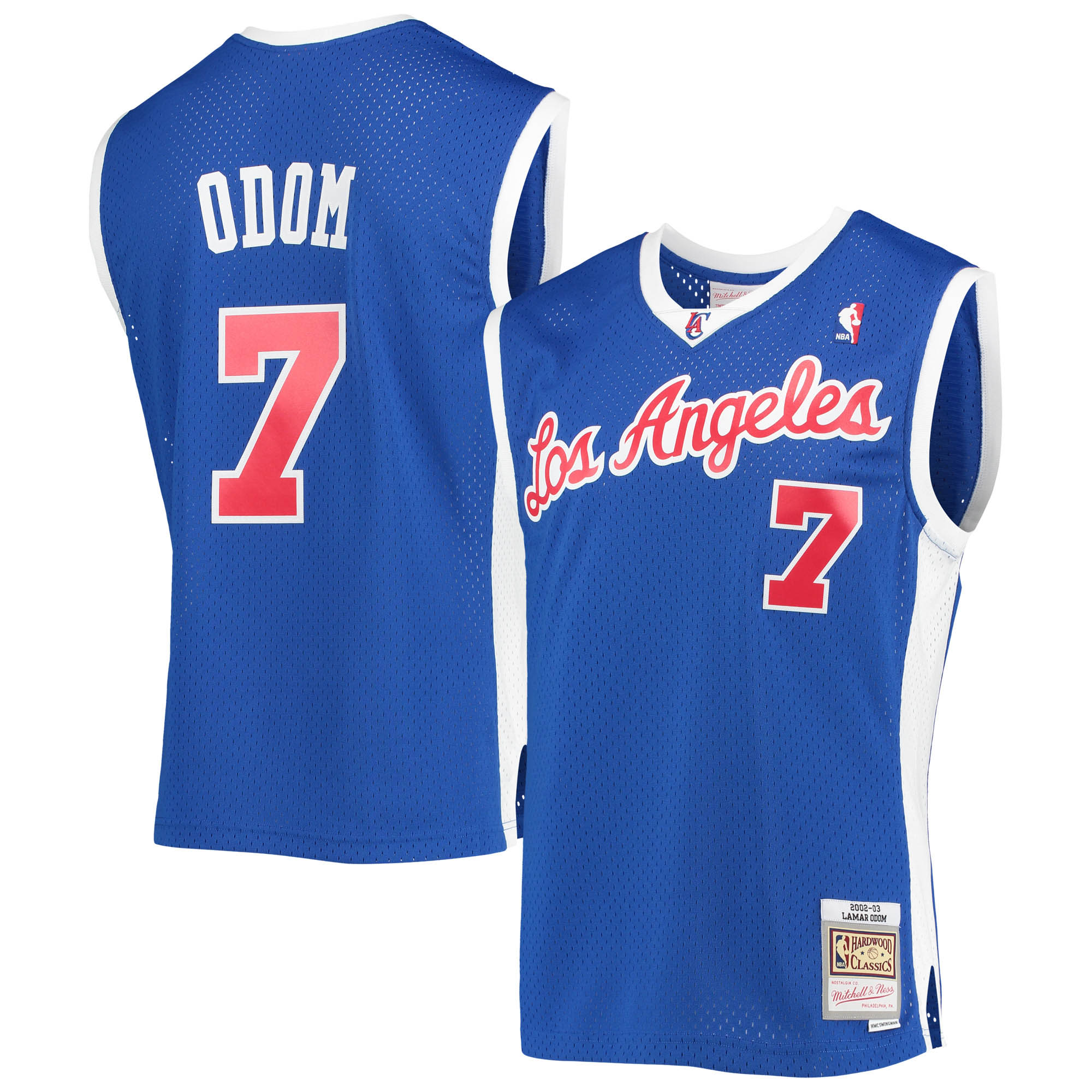 Mitchell Ness Lamar Odom Royal Los Angeles Clippers 2002-03 Hardwood Classics Swingman NBA Jersey Men's