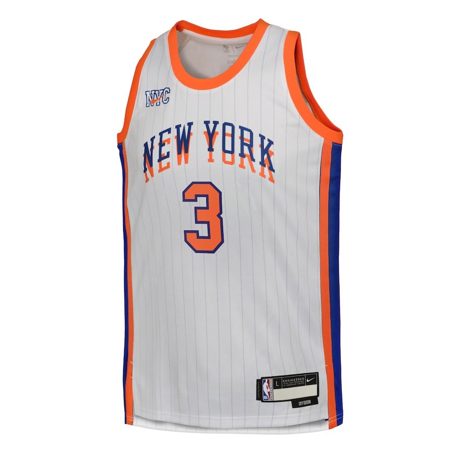 Josh Hart 3 New York Knicks 2024/25 Swingman Playe City Editio White NBA Jersey Youth
