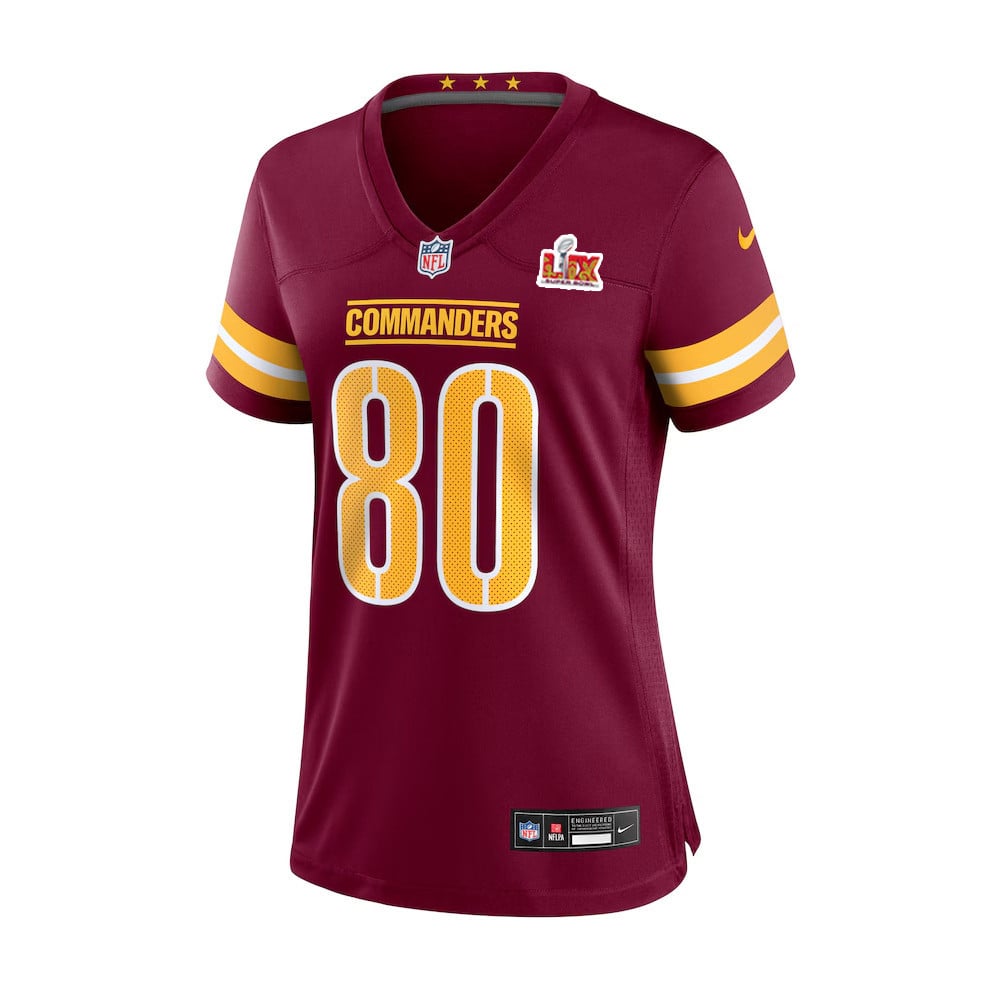 Jamison Crowder #80 Washington Commanders Super Bowl LIX Burgundy NFL Jersey Women's