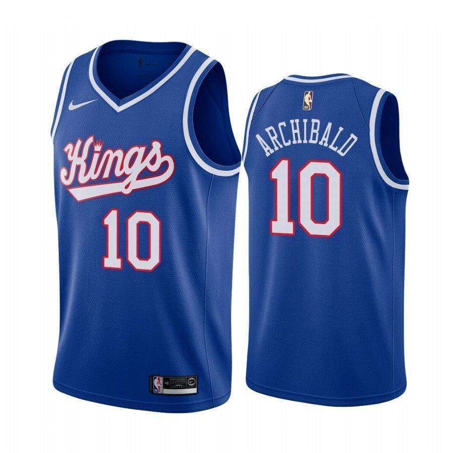 Sacramento Kings Nate Archibald 10 Blue Throwback NBA Jersey Men's