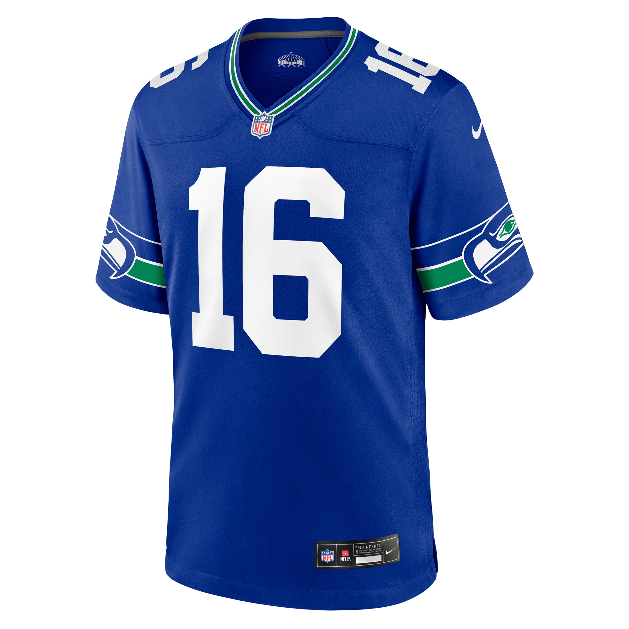 Seattle Seahawks Tyler Lockett Royal Throwback Player Game NFL Jersey Men's