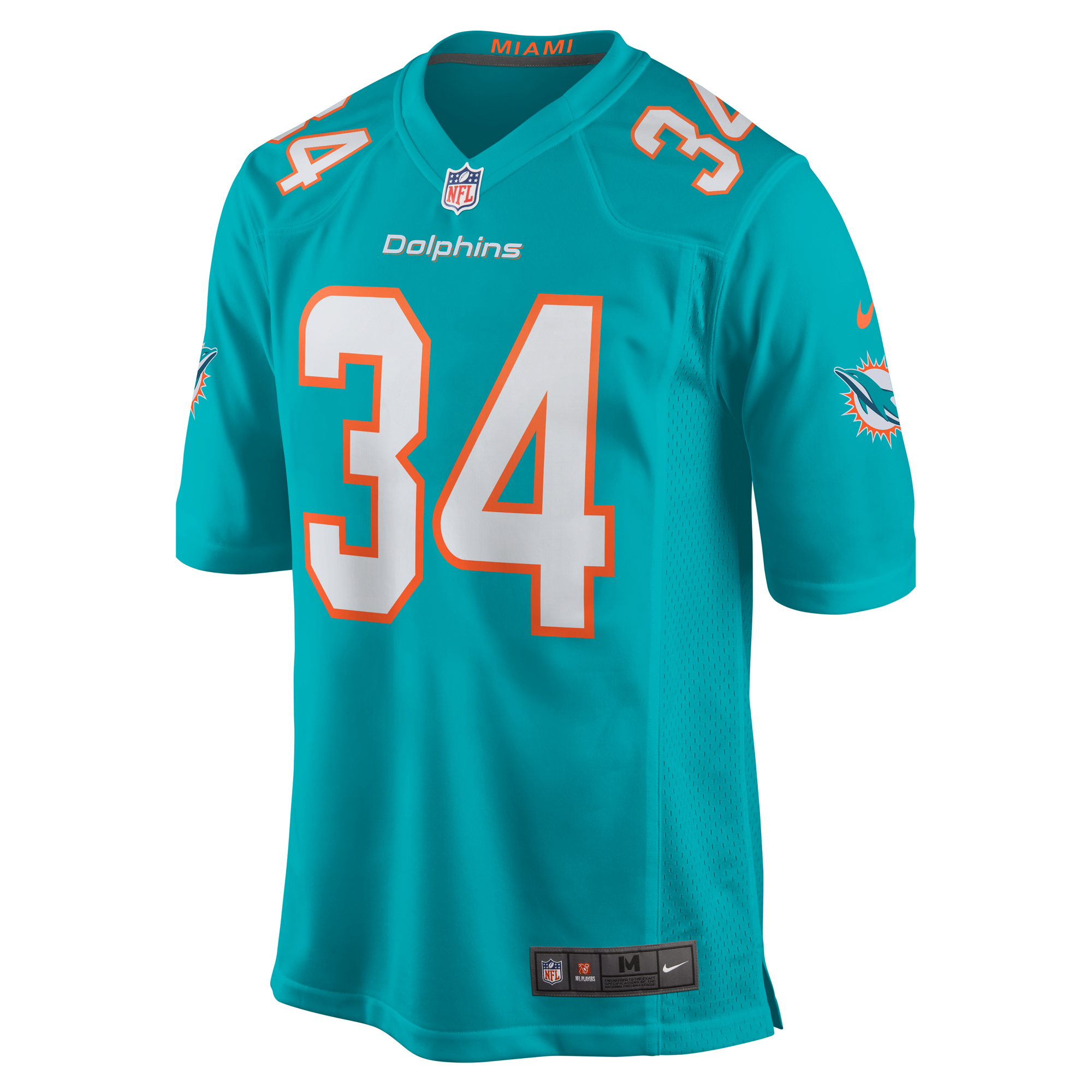 Miami Dolphins Parry Nickerson Aqua Team Game NFL Jersey Men's