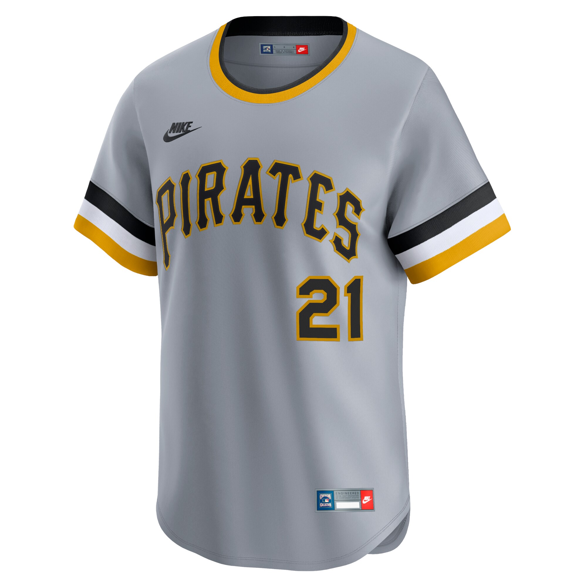 Pittsburgh Pirates Roberto Clemente Gray Throwback Cooperstown Collection Limited MLB Jersey Men's