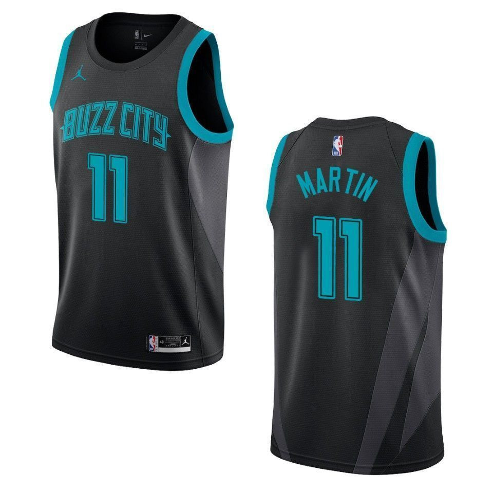 Charlotte Hornets 11 Cody Martin City Swingman Black NBA Jersey Men's