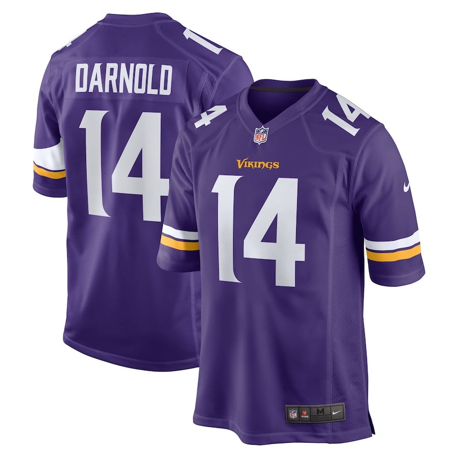 Sam Darnold 14 Minnesota Vikings Team Game Purple NFL Jersey Men's