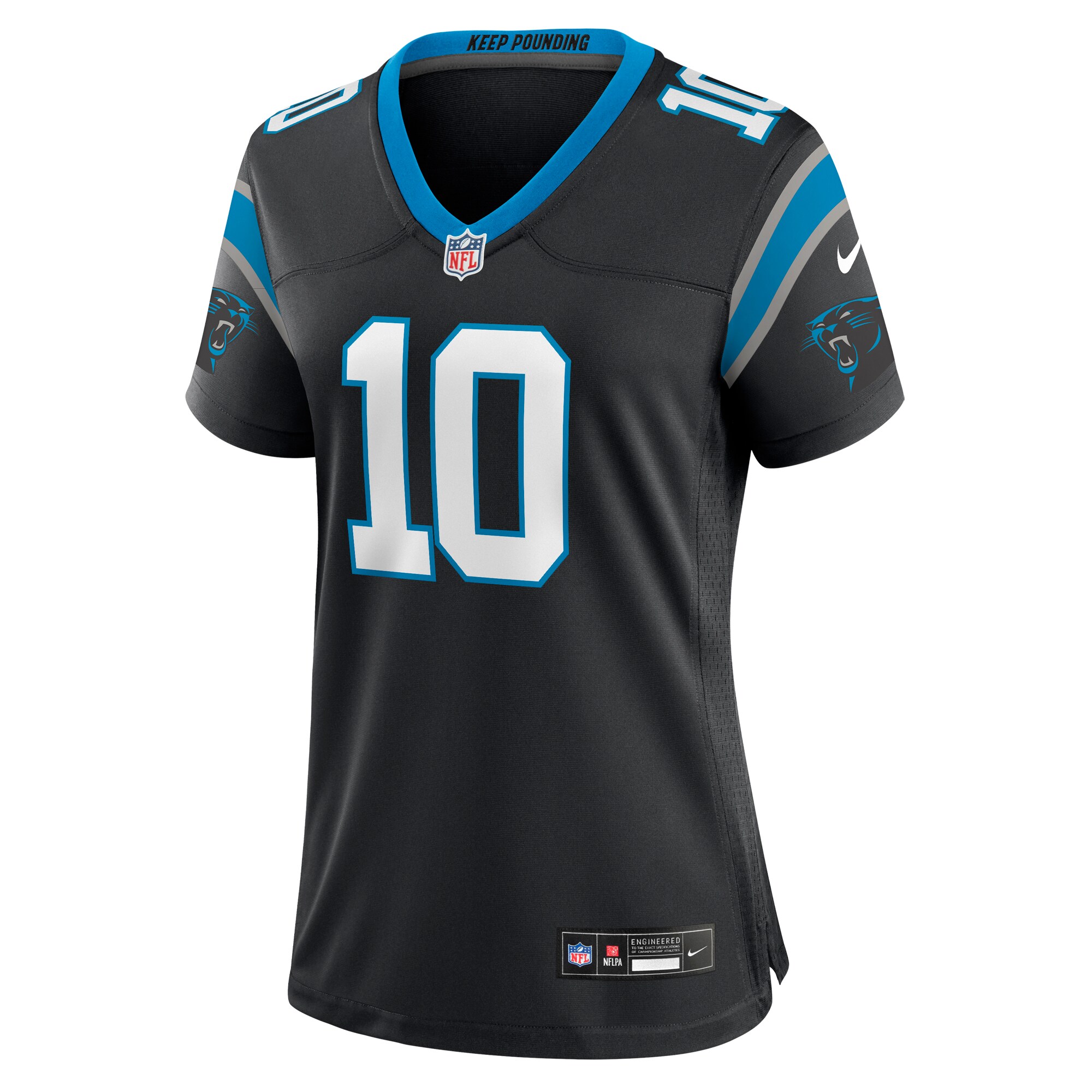 Carolina Panthers Johnny Hekker Black Team Game NFL Jersey Women's