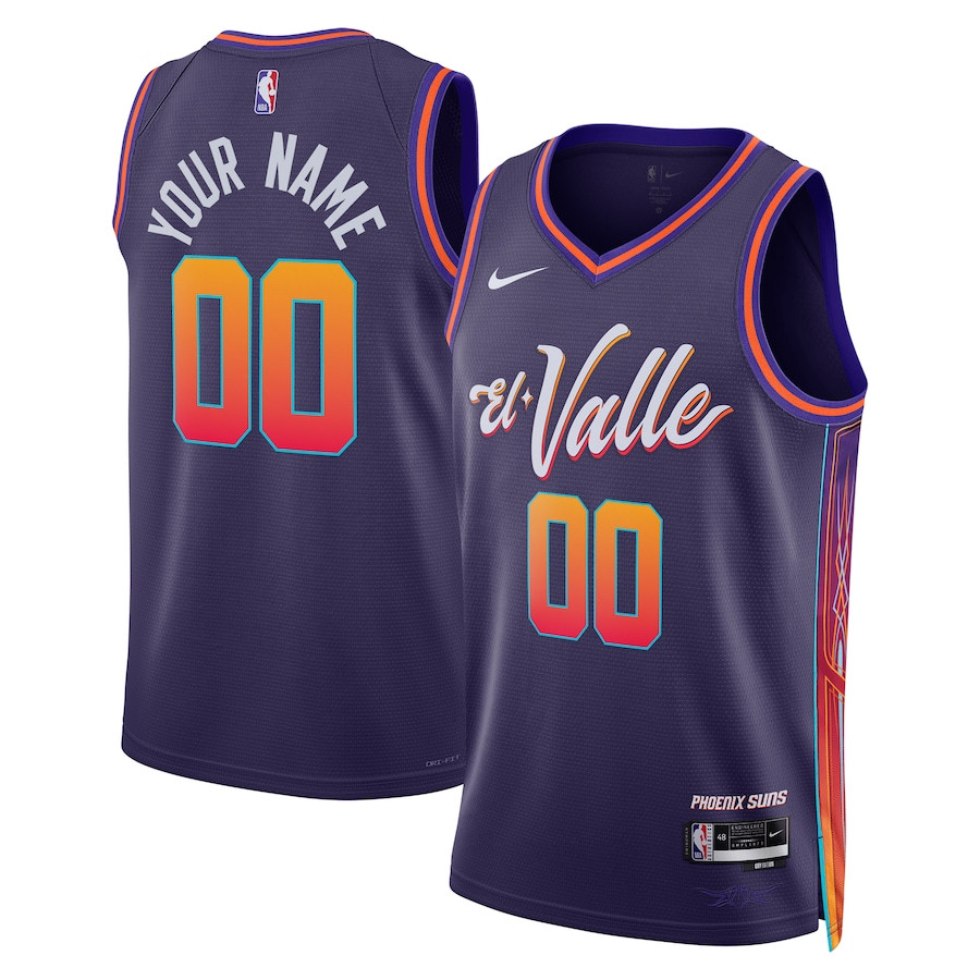 Phoenix Suns 2023/24 City Edition Swingman Custom Purple NBA Jersey Men's