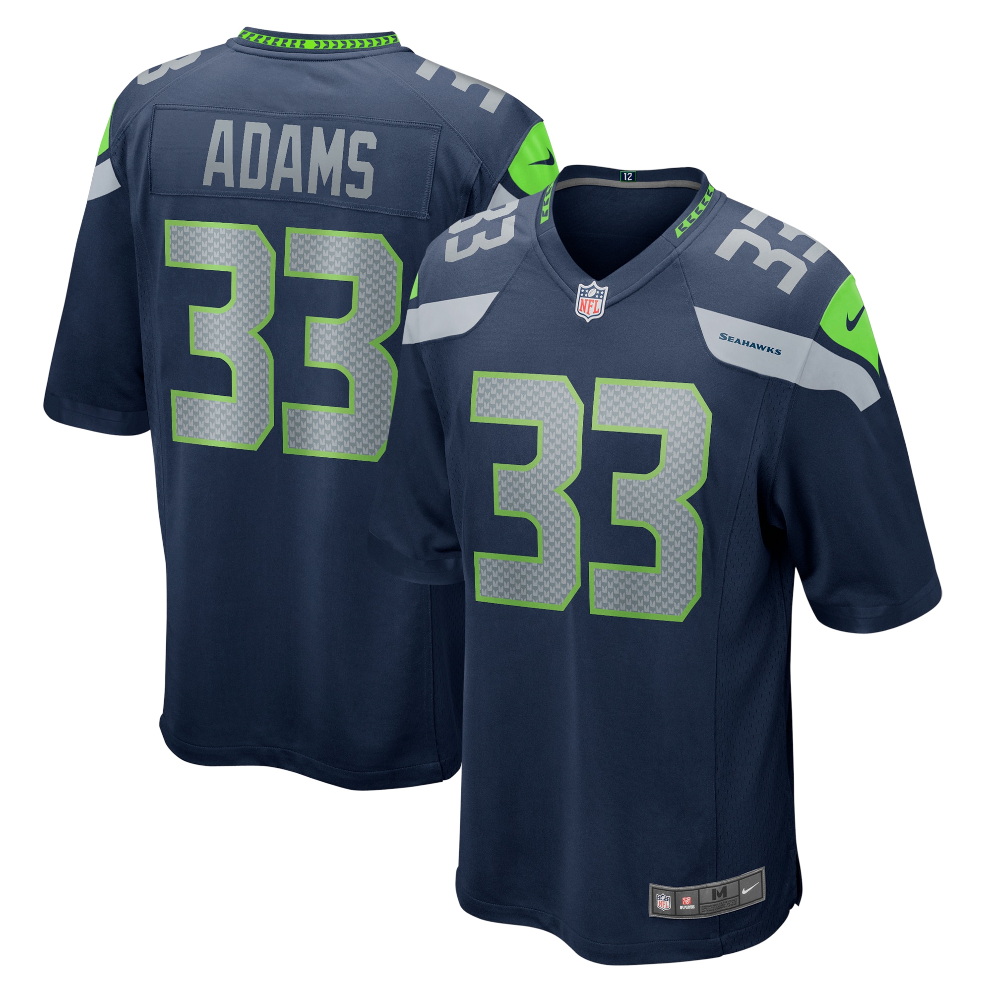 Seattle Seahawks Jamal Adams College Navy Game Team NFL Jersey Men's