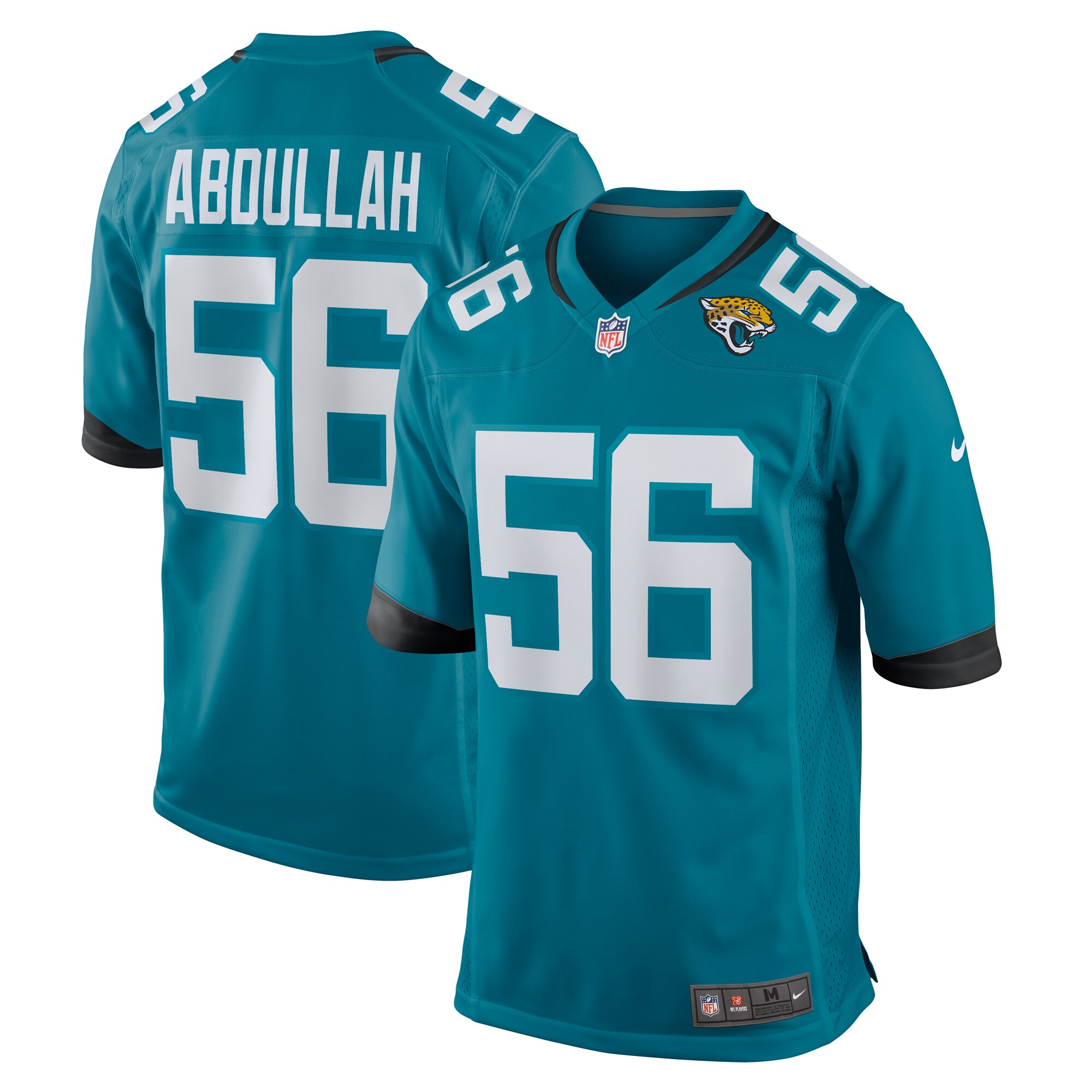 Jacksonville Jaguars Yasir Abdullah Teal Team Game NFL Jersey Men's