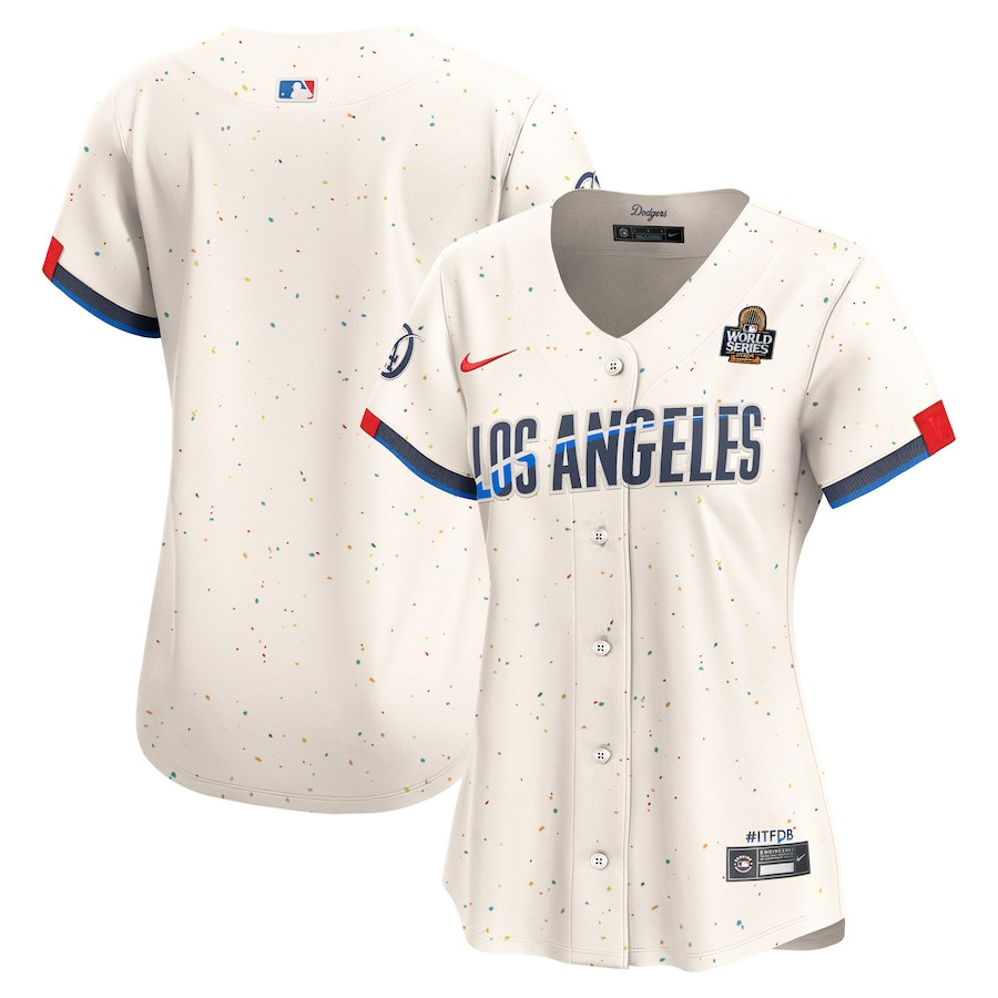Los Angeles Dodgers 2024 World Series Champions City Connect Limited Player Cream MLB Jersey Women's