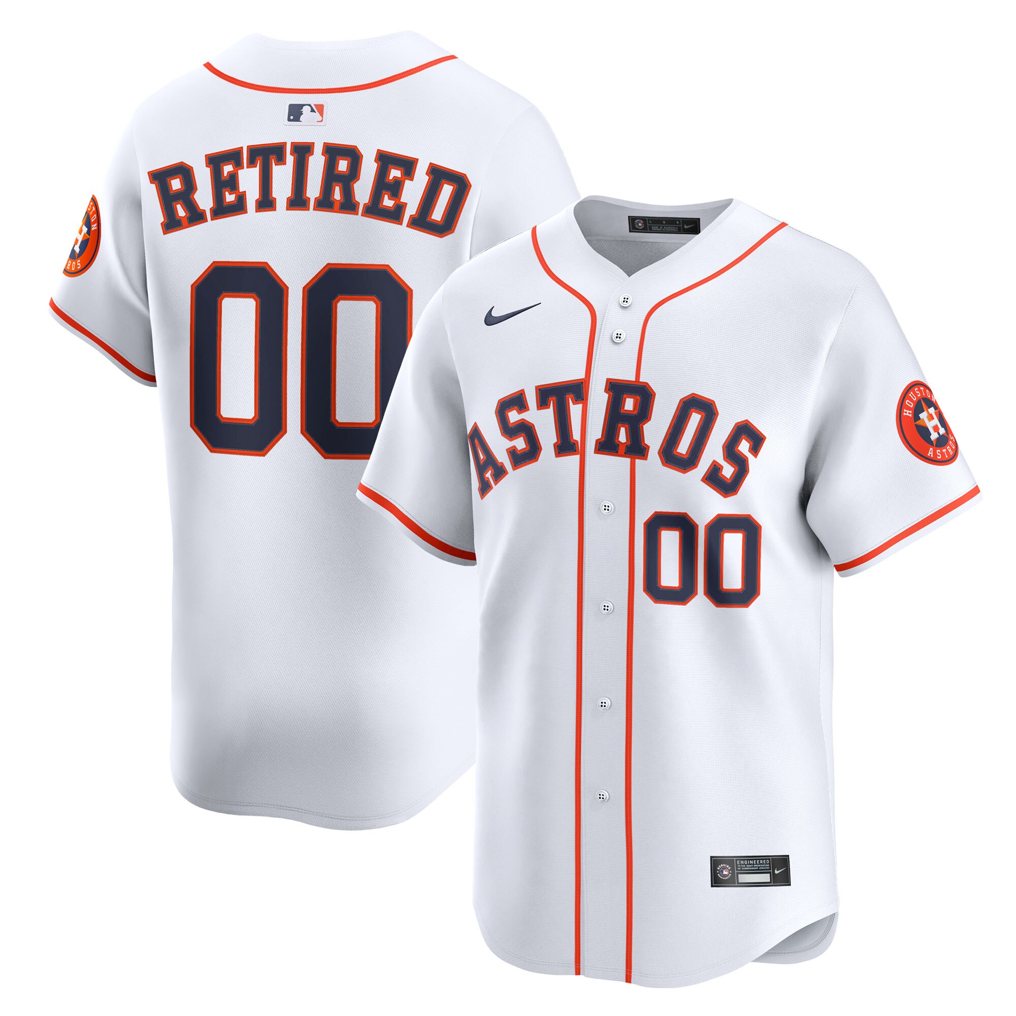 Houston Astros White Home Limited Pick-A-Player Retired Roster MLB Jersey Men's