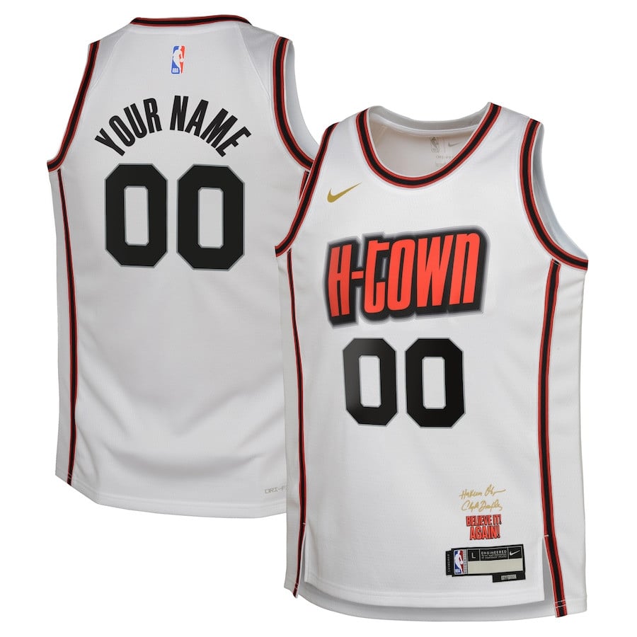 Houston Rockets 2024/25 Swingman Custom City Editio White NBA Jersey Youth