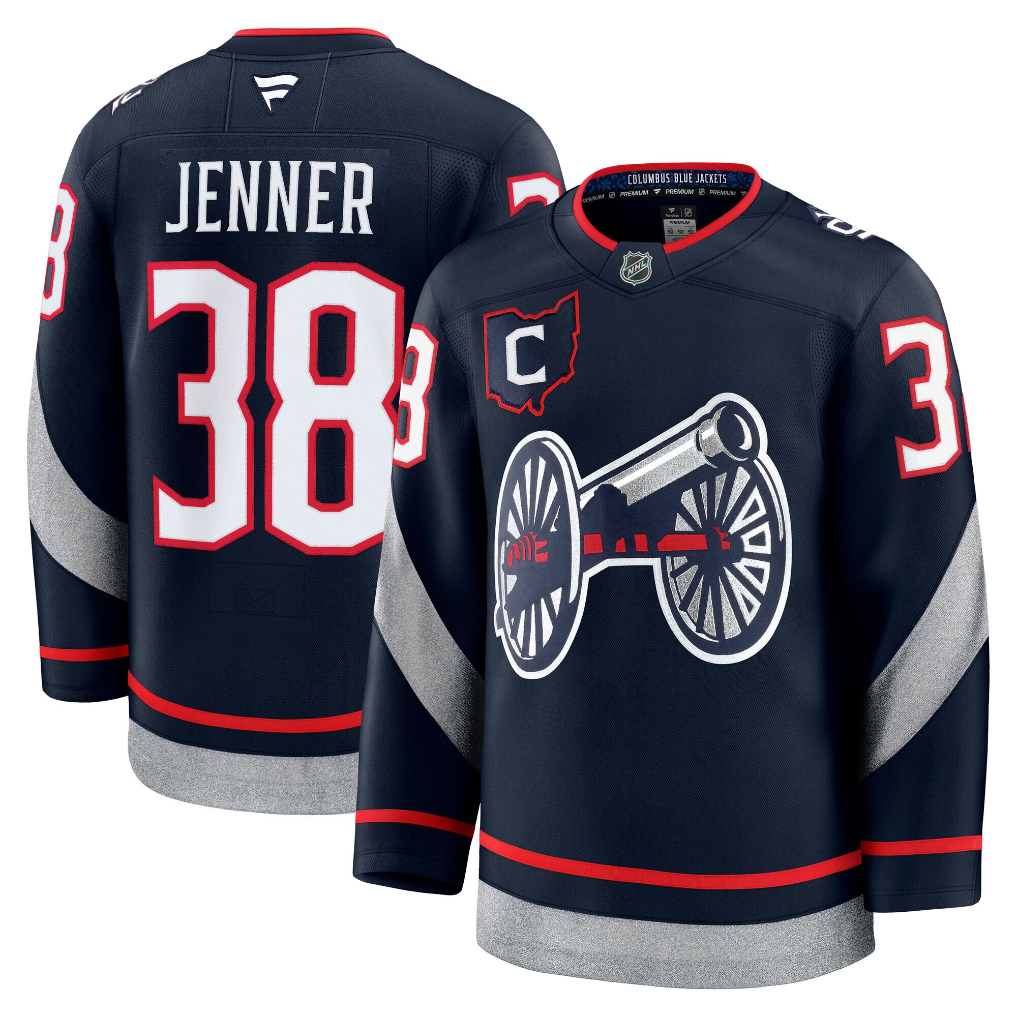 Columbus Blue Jackets Boone Jenner Navy 2025 Stadium Series Premium Player NHL Jersey Men's