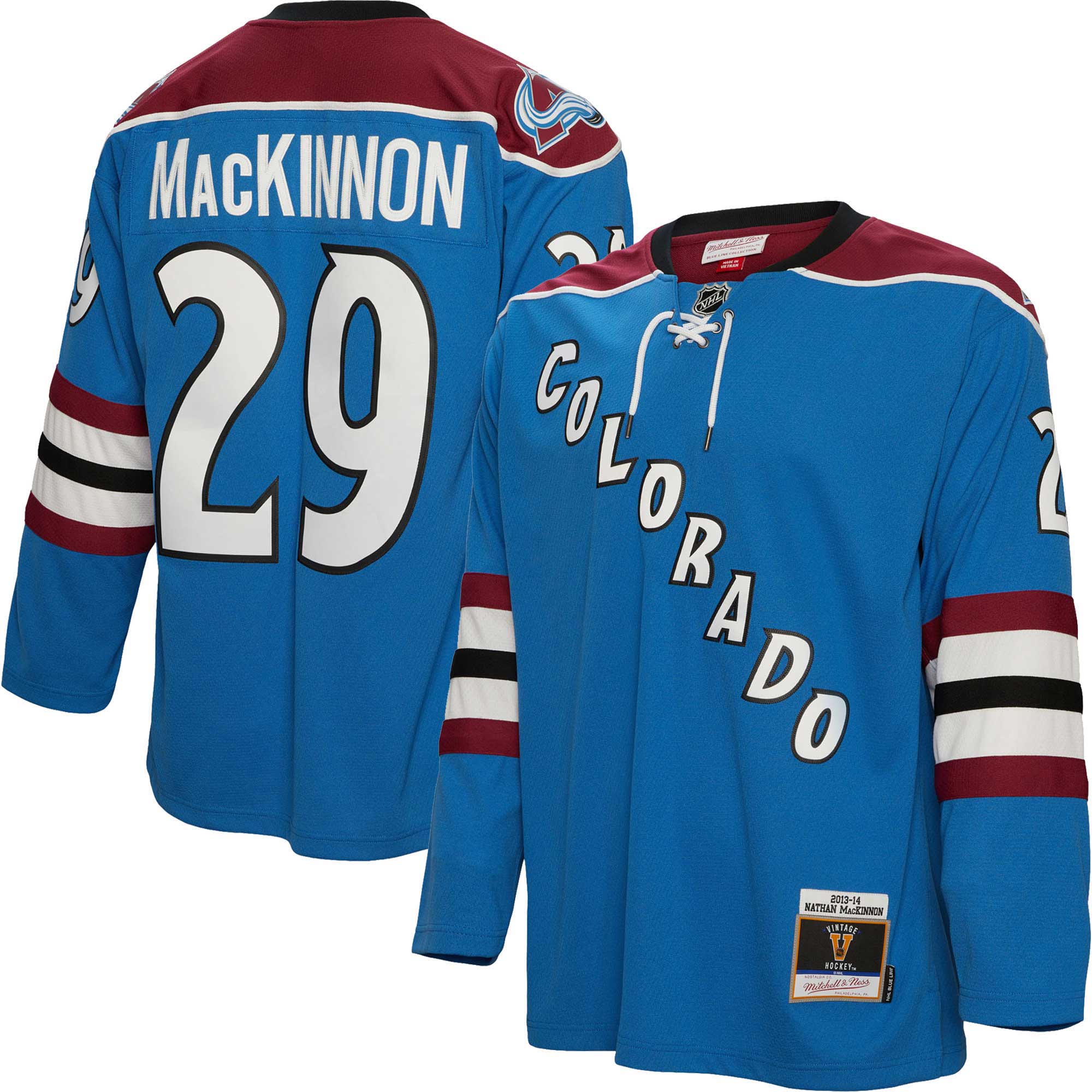Colorado Avalanche Nathan MacKinnon Mitchell Ness Blue Big Tall 2013 Blue Line Player NHL Jersey Men's