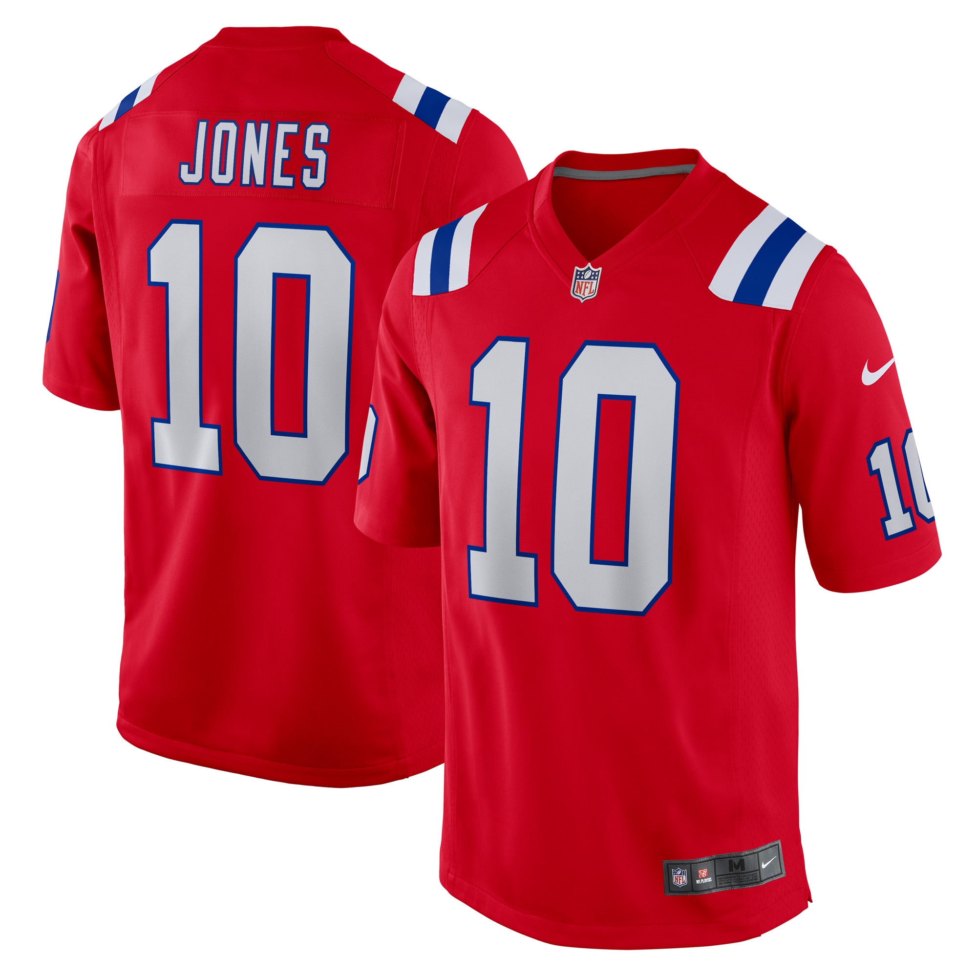 New England Patriots Mac Jones Red Game NFL Jersey Men's