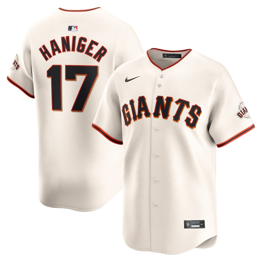 Mitch Haniger 17 San Francisco Giants Home Limited Player Cream MLB Jersey Men's