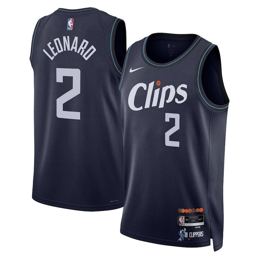 Kawhi Leonard 2 Los Angeles Clippers 2023/24 City Edition Swingman Navy NBA Jersey Men's