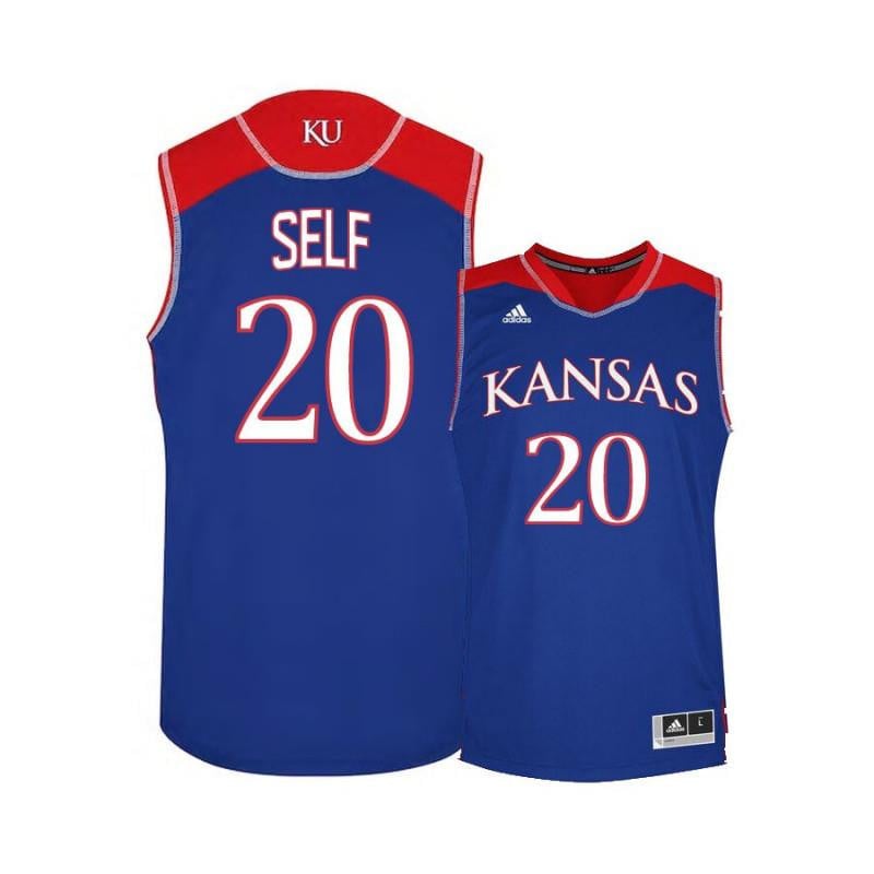 20 Tyler Self Blue Kansas Jayhawks NCAA Jersey Men's