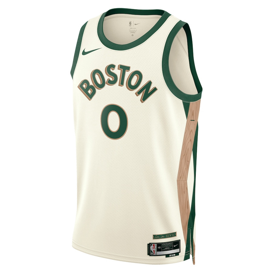 Jayson Tatum 0 Boston Celtics 2023/24 City Edition Swingman White NBA Jersey Men's