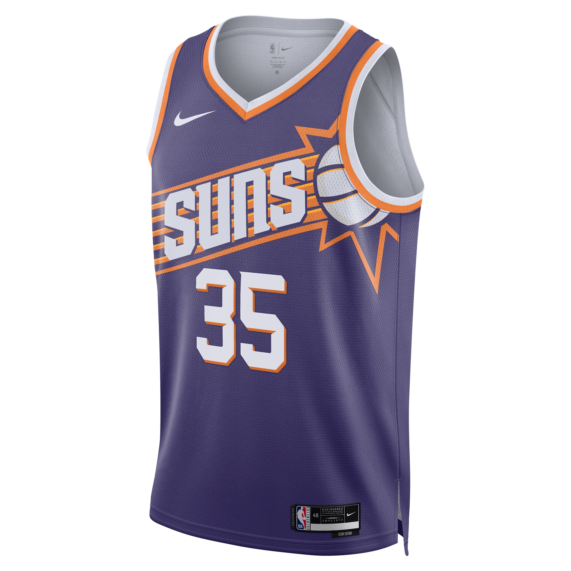 Phoenix Suns Icon Edition Swingman Purple Kevin Duran Unisex NBA Jersey Unisex