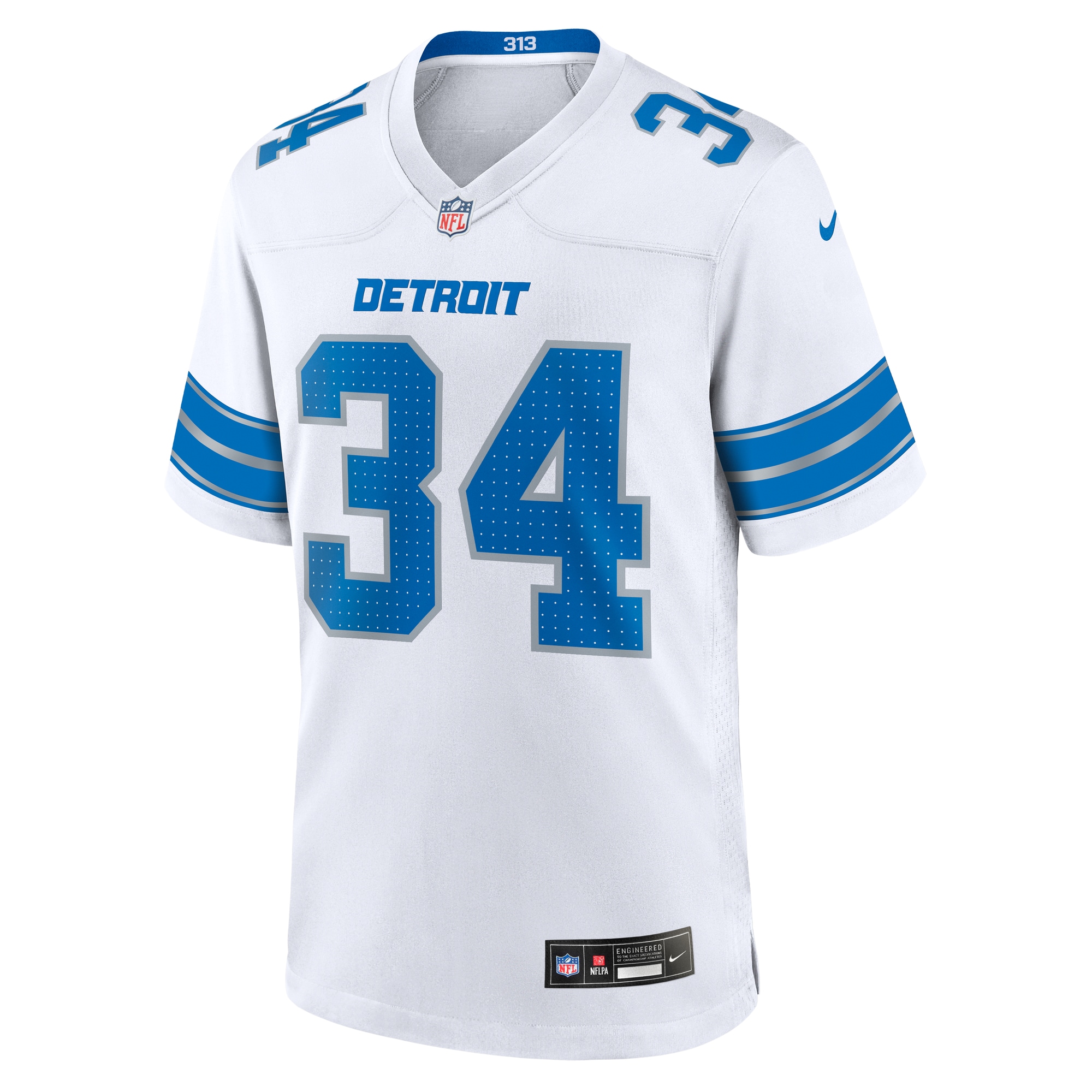 Detroit Lions Alex Anzalone White White Game NFL Jersey Men's