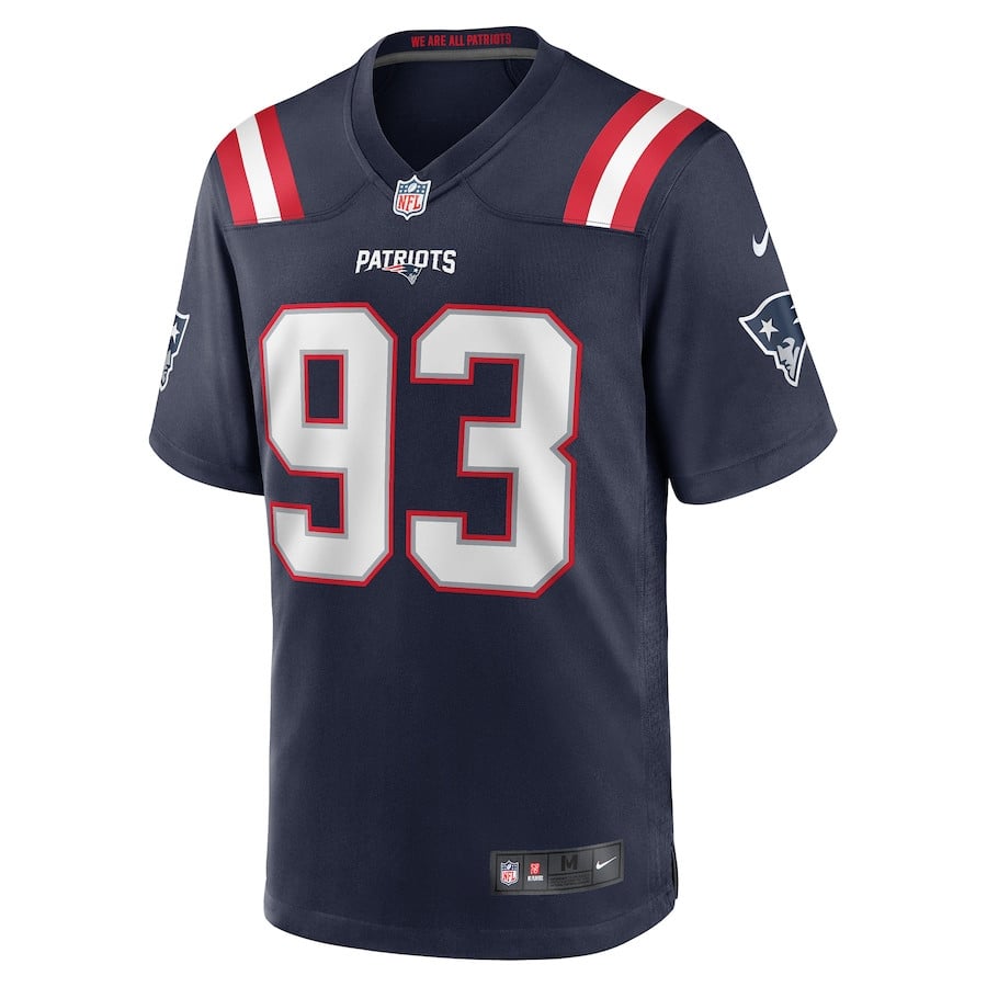 Richard Seymour 93 New England Patriots Retired Game Navy NFL Jersey Men's